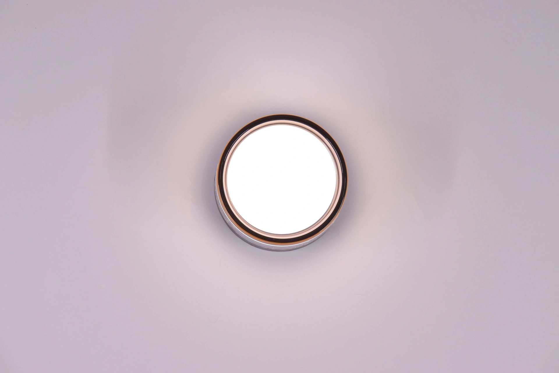 Zwarte led buitenlamp rond - IP65 - CCT - Dia. 14cm 46705