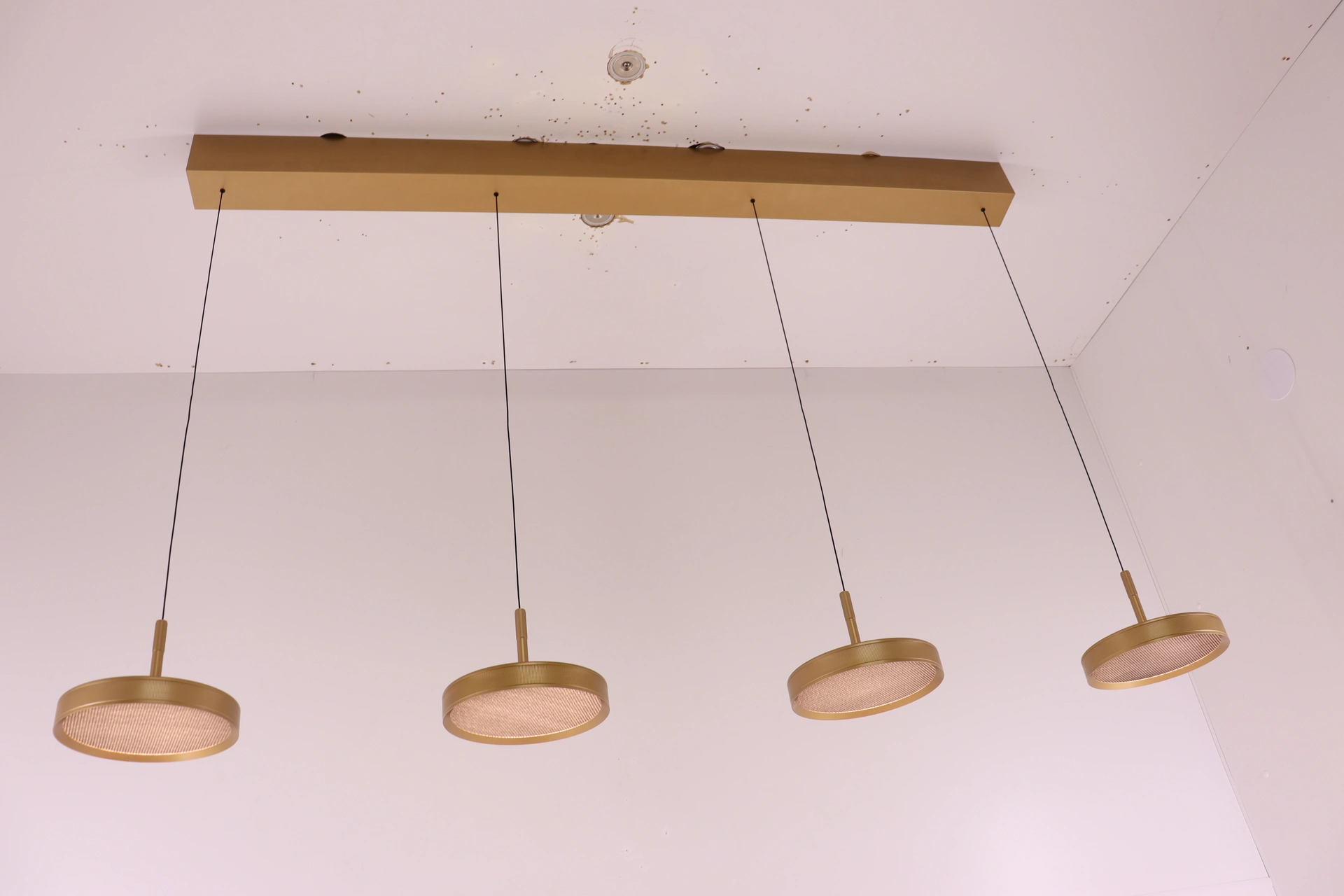 Hanglamp warm goud - 4 lichts 150cm - easy lift 53010
