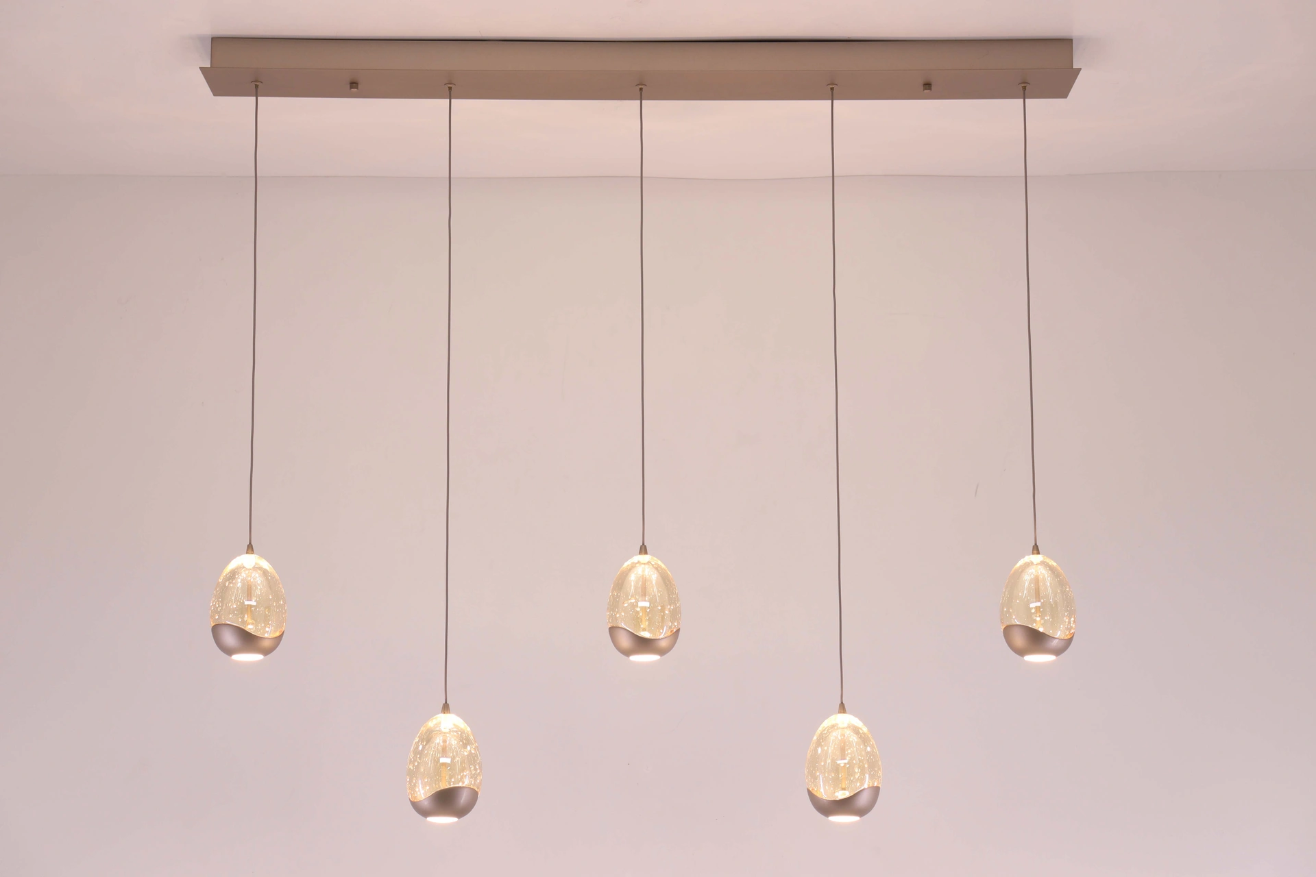 Hanglamp 5 lichts champagne Egg 46593