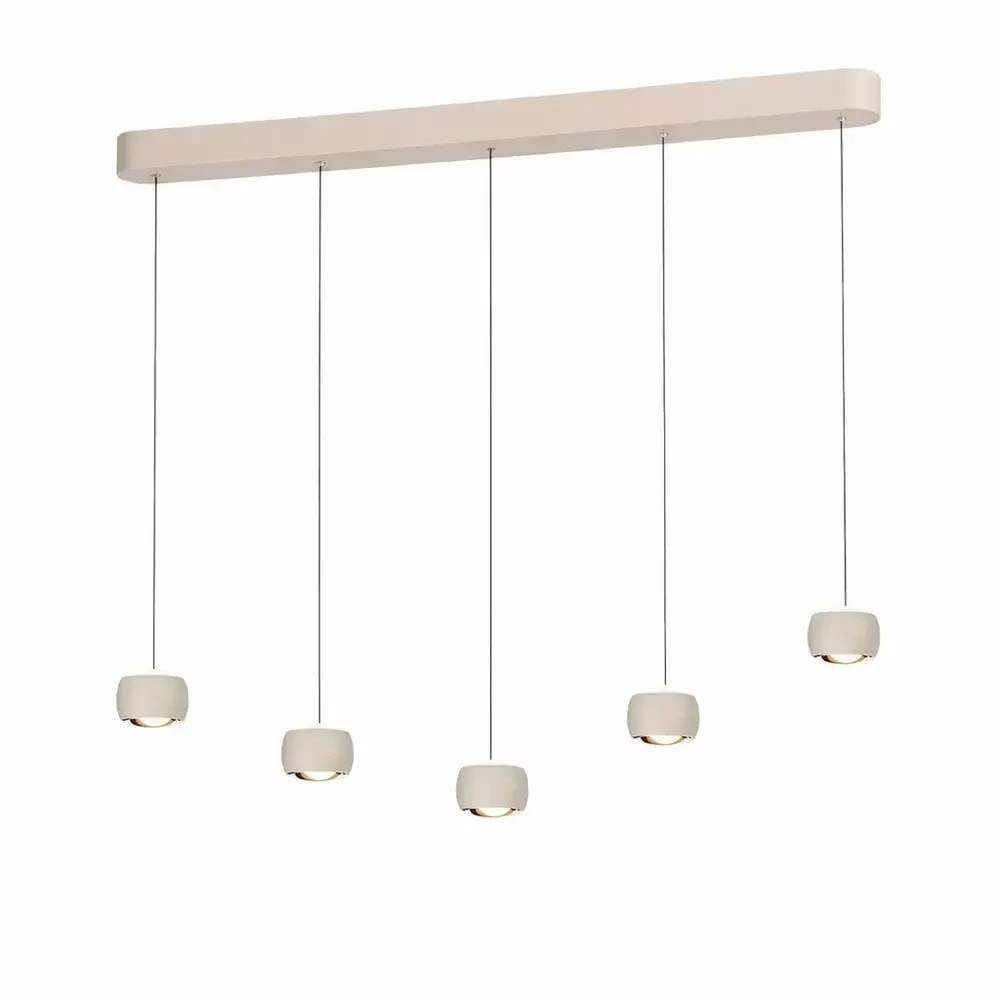 Hanglamp 5 lichts Lengte 120cm - zand/beige - dim to warm 46969