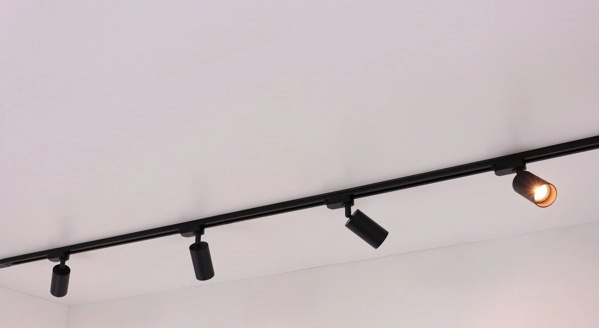 Railverlichting complete set 4 meter 6 spots - mat zwart - 6 x GU10 - SMART geschikt  50191