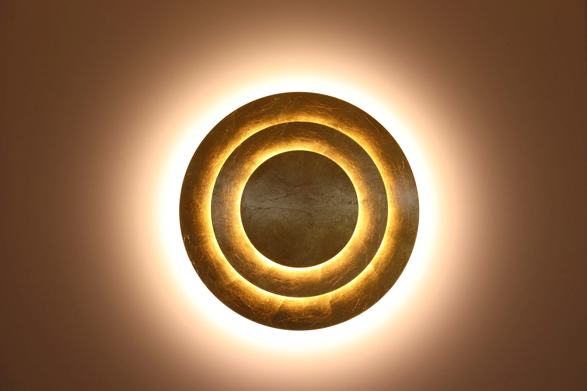 Wandlamp/Plafondlamp goud ringen- Diameter 49cm - Niet dimbaar  46297