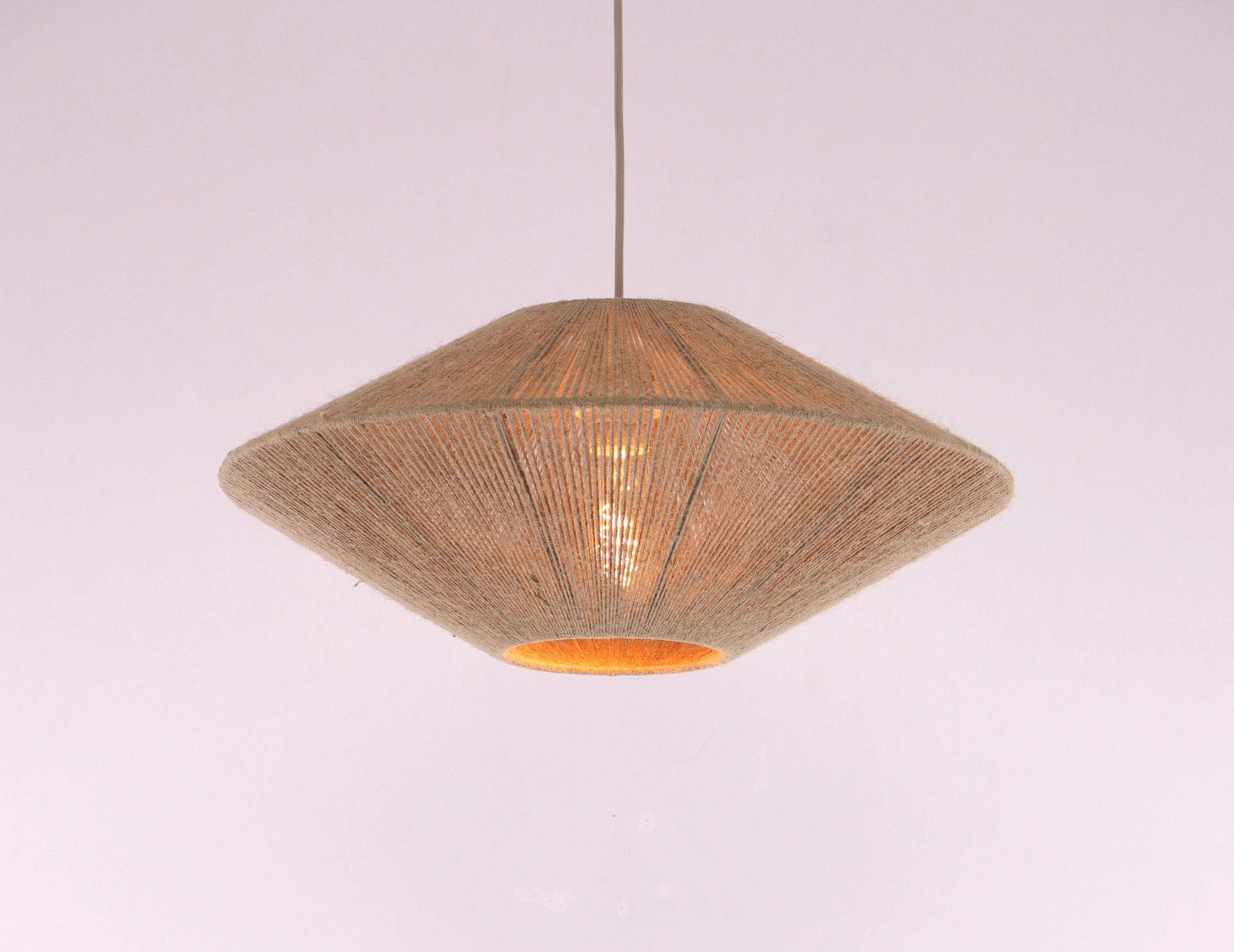 Natuurlijke Touw Hanglamp – Diameter 50cm - Warme Sfeerverlichting met Tijdloos Design 46300