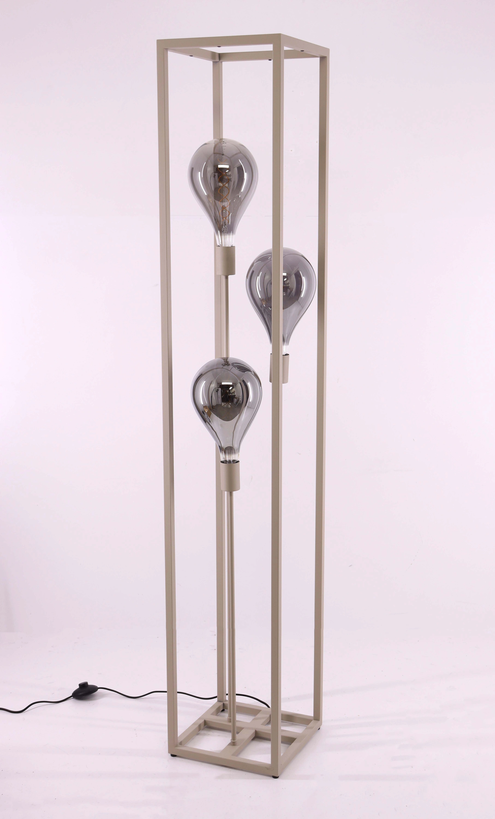 Vloerlamp kooi - Créme 3 lichts - Hoogte 160cm 46209