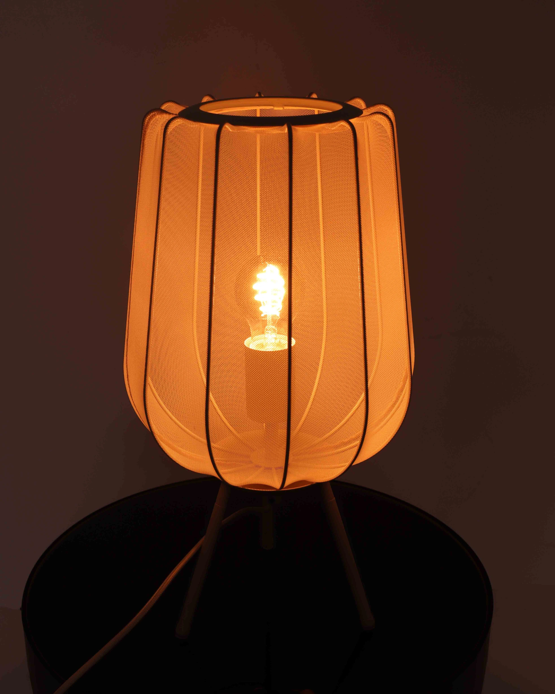 Tafellamp Plumee - zand gaas stof - 45cm hoog 44601