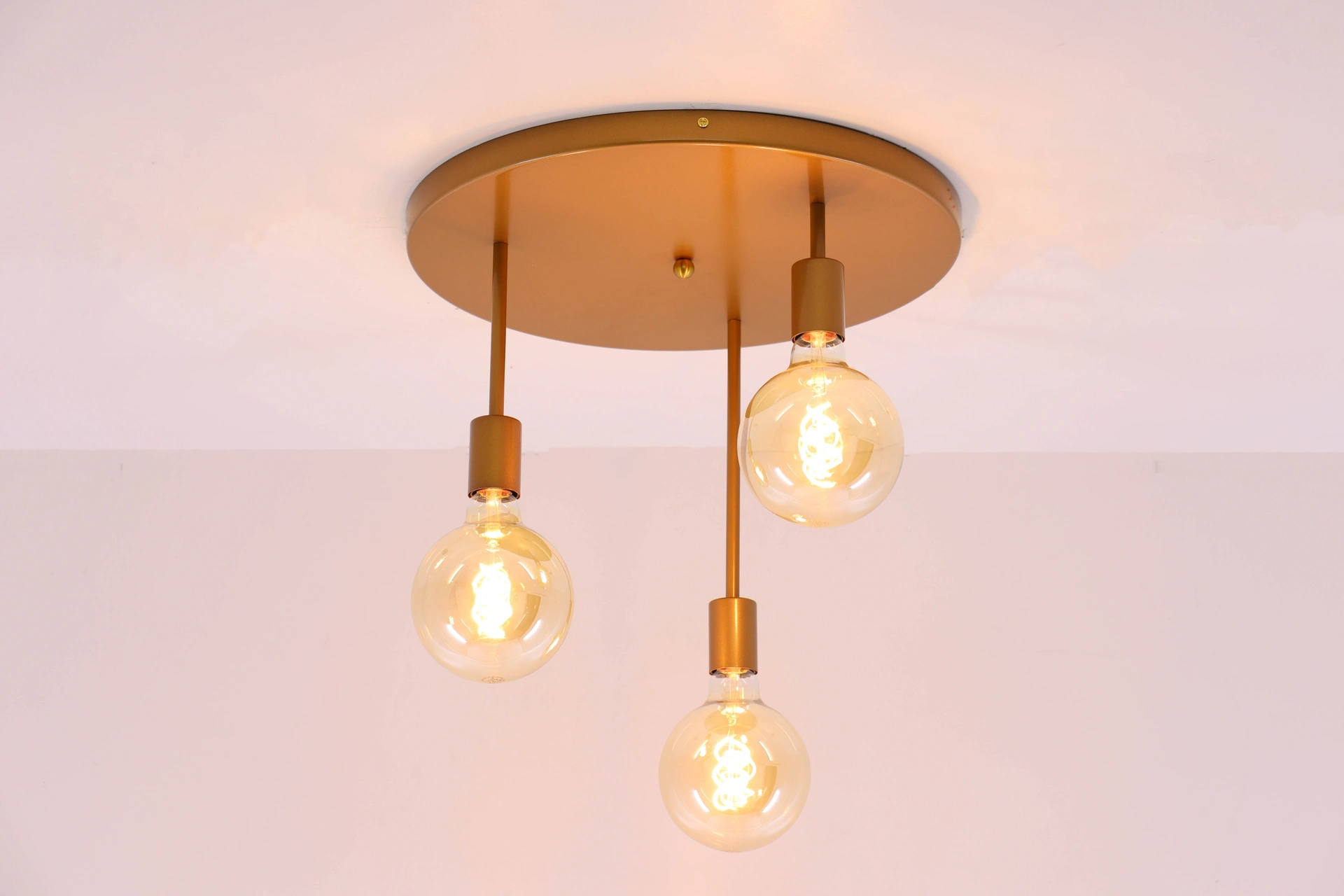 Plafondlamp 3 lichts - Exclusief segula lichtbronnen -  Goud 61149
