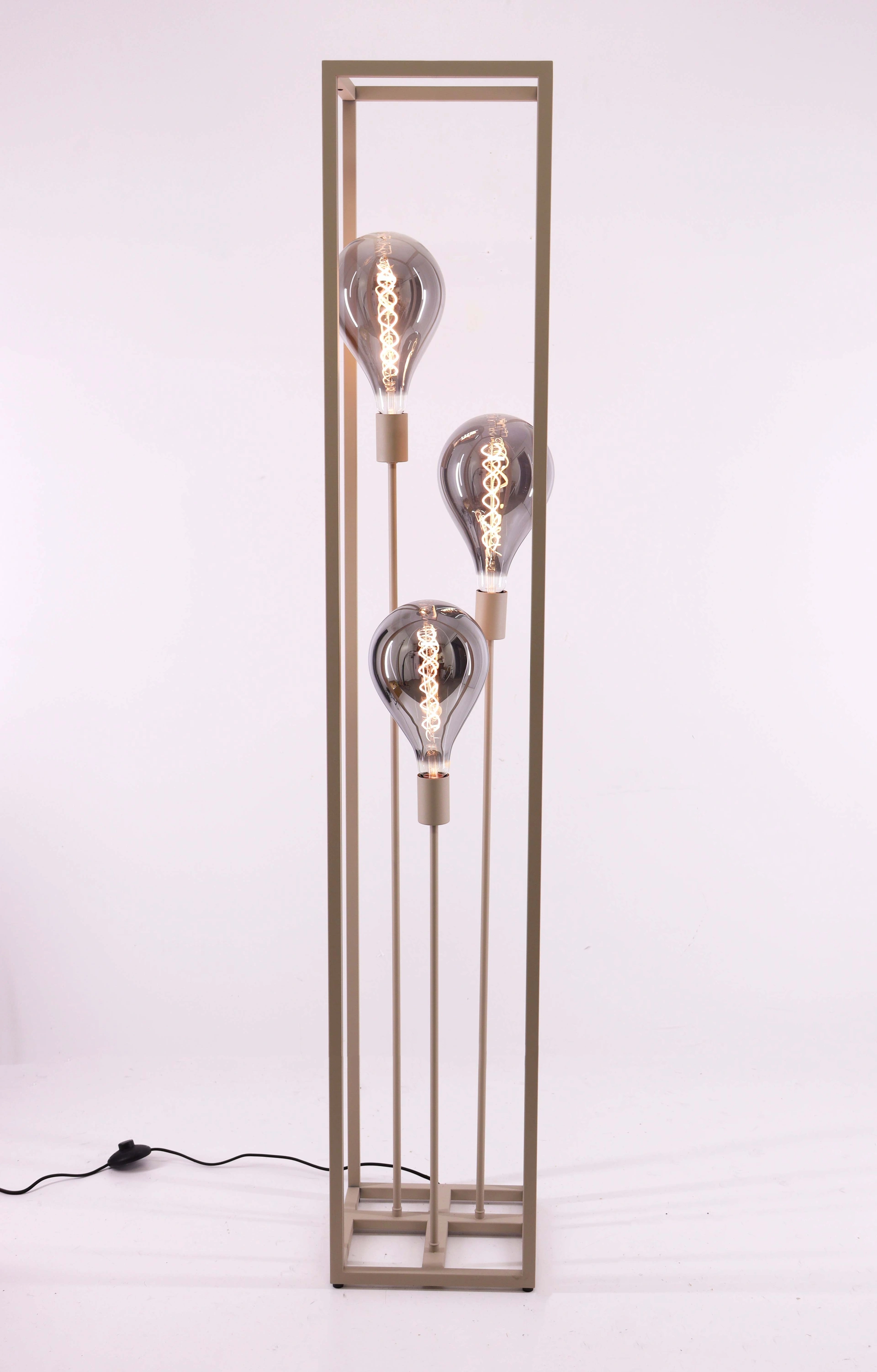 Vloerlamp kooi - Créme 3 lichts - Hoogte 160cm 46209