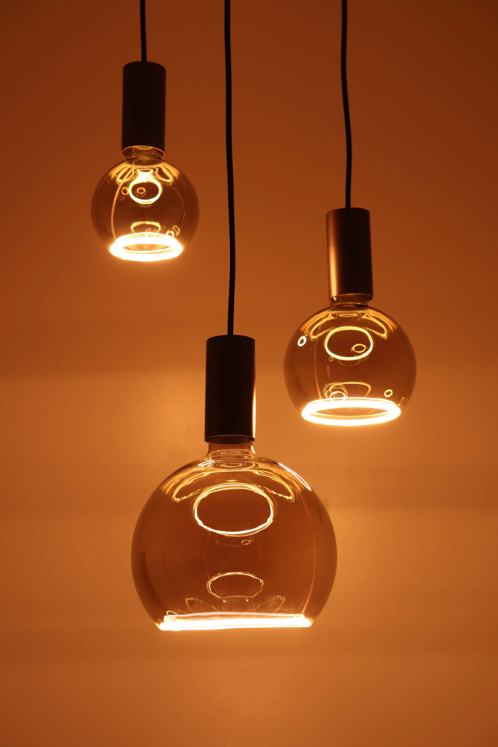 Hanglamp rond cacao - Segula lichtbronnen - 3lichts 50274