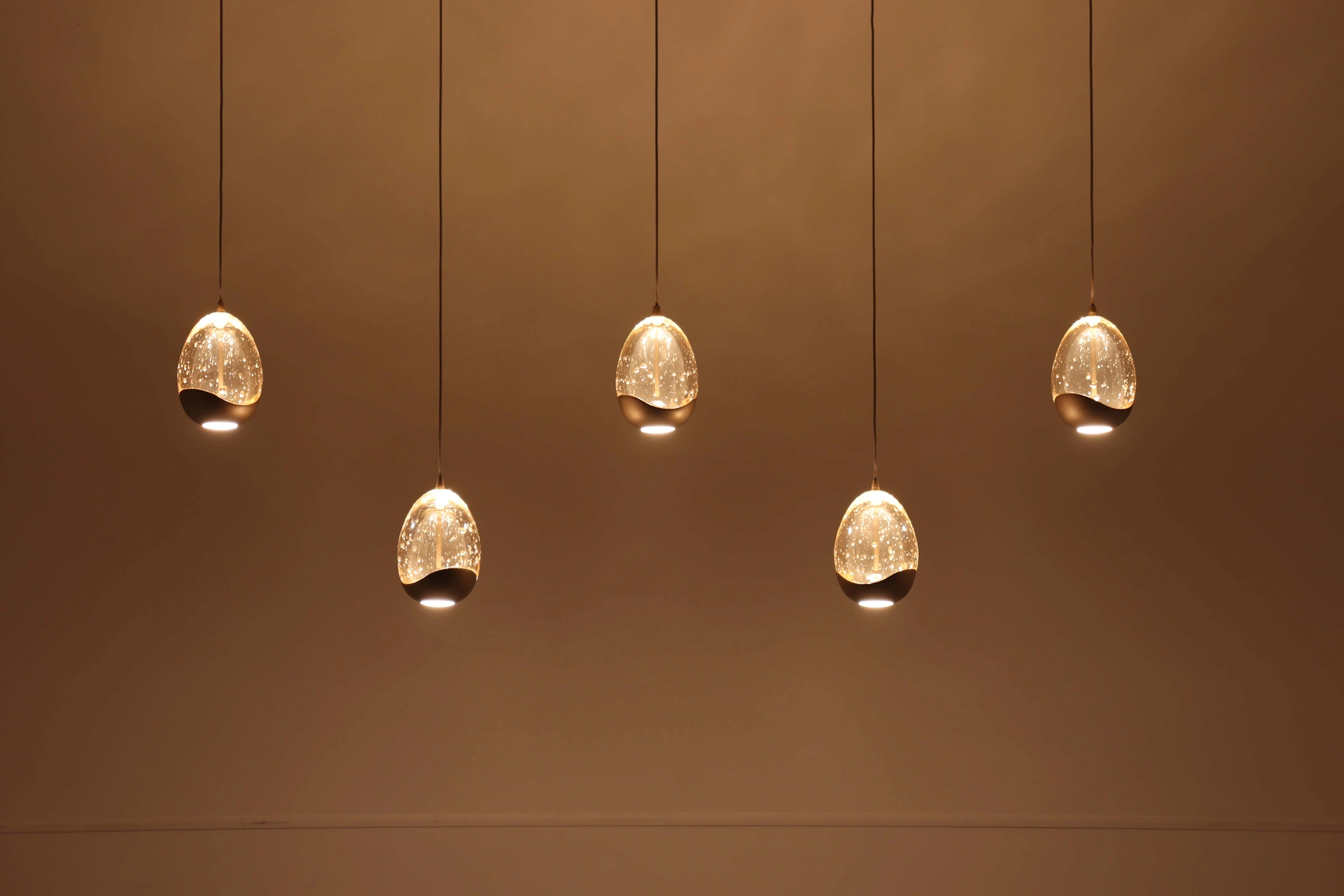 Hanglamp 5 lichts champagne Egg 46593