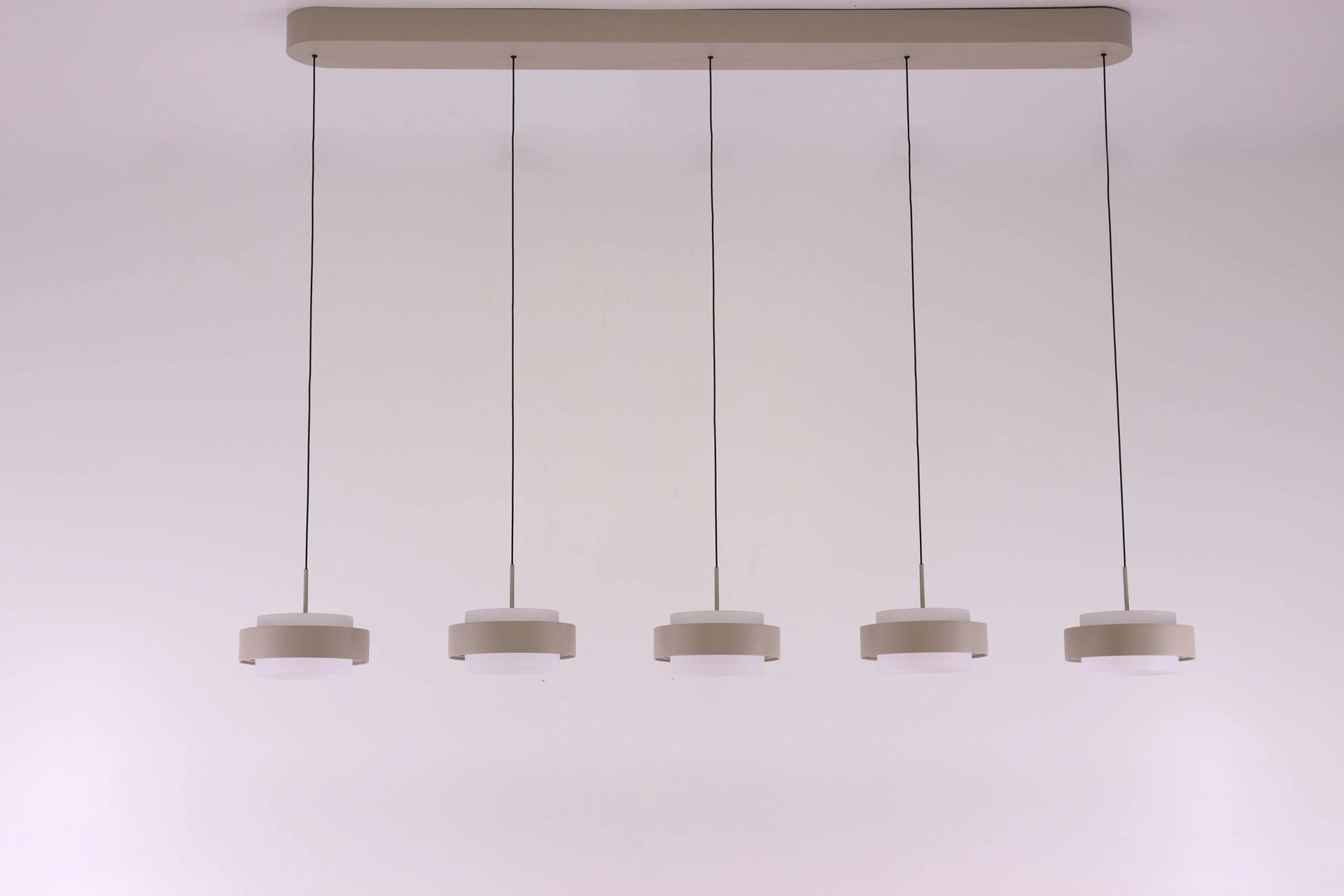 hanglamp 5lichts creme - lengte 140cm - Comfortlift functie 46229