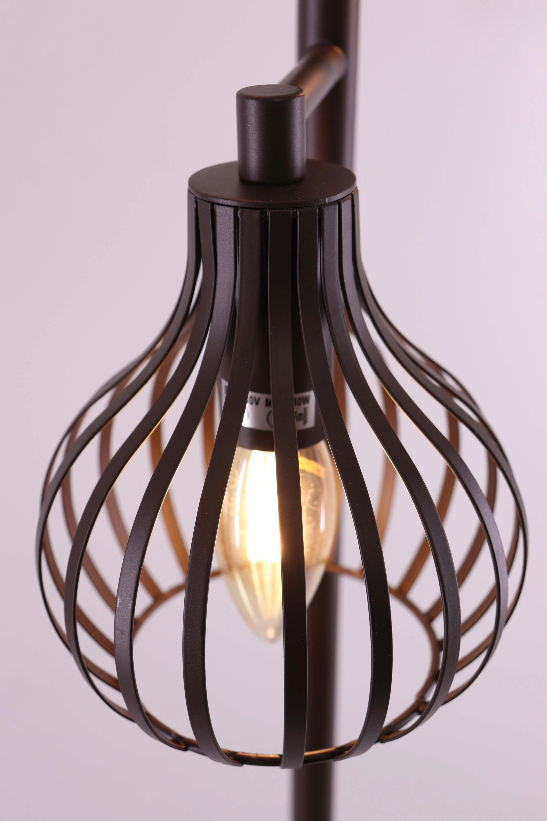 Vloerlamp bruin - Kooi - Hoogte 160cm 46190
