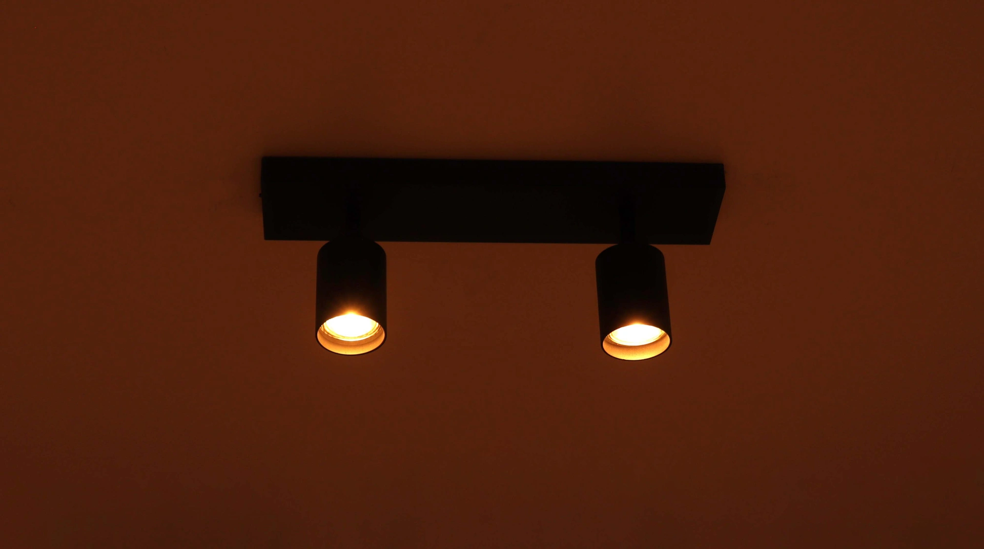 Opbouwspot 2-lichts LED - zwart 40 cm  61143