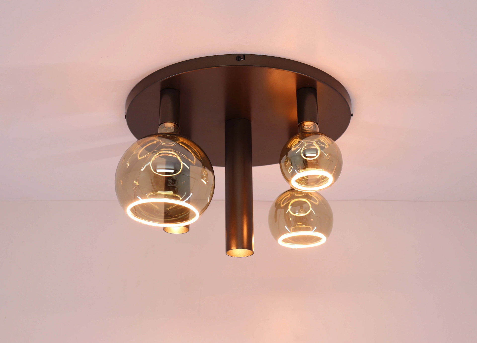 Plafondlamp Cacao Bruin 5 Lichts – Inclusief Segula Smoke Lichtbronnen – diameter 50 cm 50295