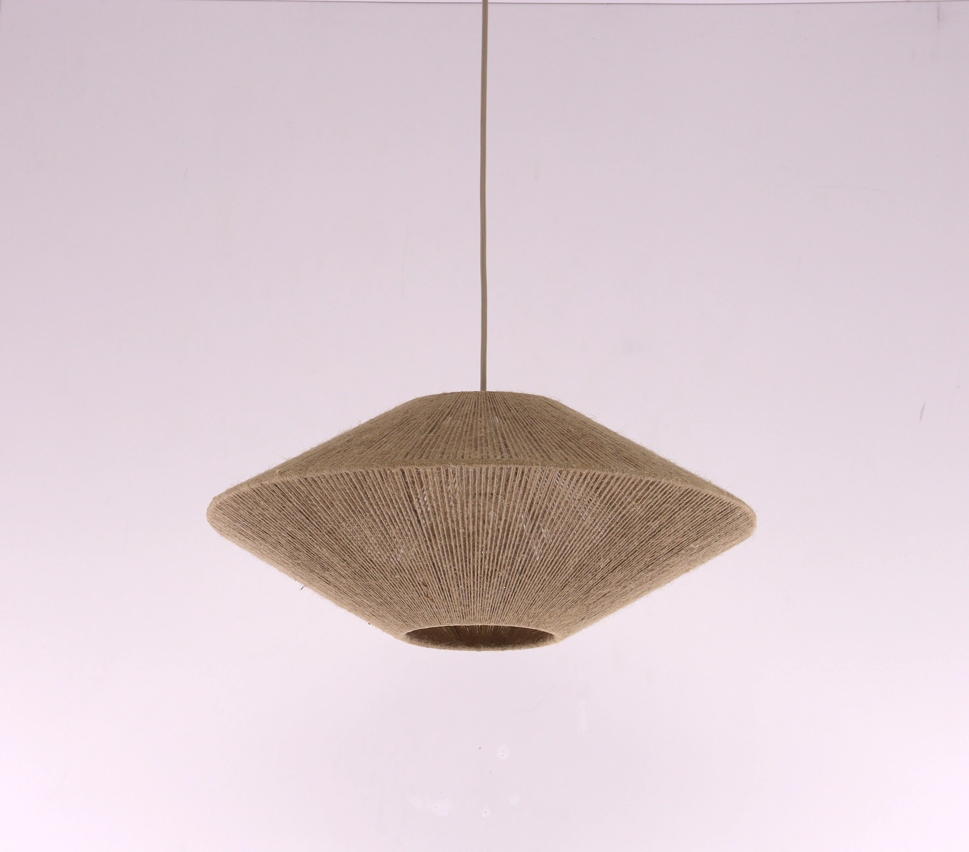 Natuurlijke Touw Hanglamp – Diameter 50cm - Warme Sfeerverlichting met Tijdloos Design 46300