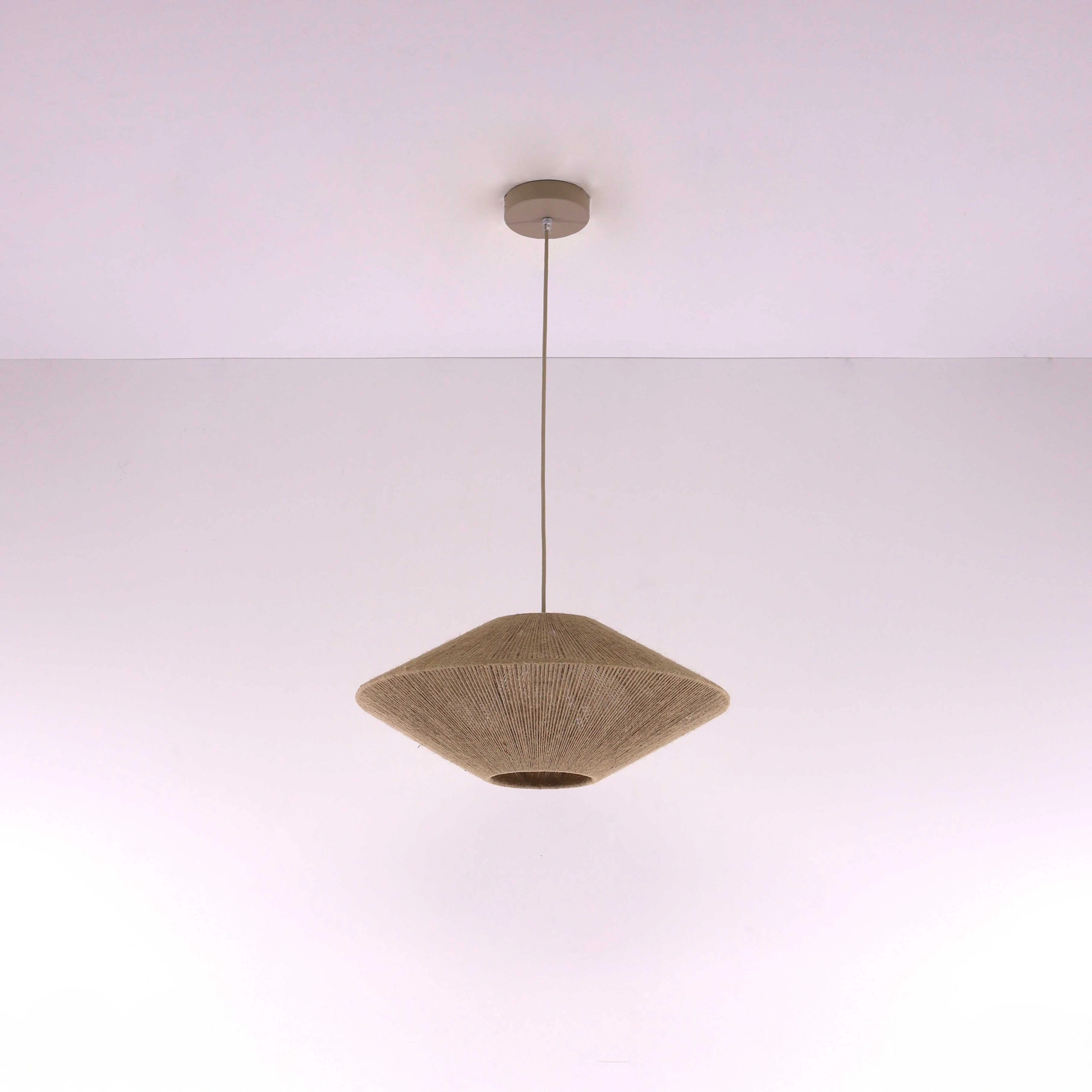 Natuurlijke Touw Hanglamp – Diameter 50cm - Warme Sfeerverlichting met Tijdloos Design 46300