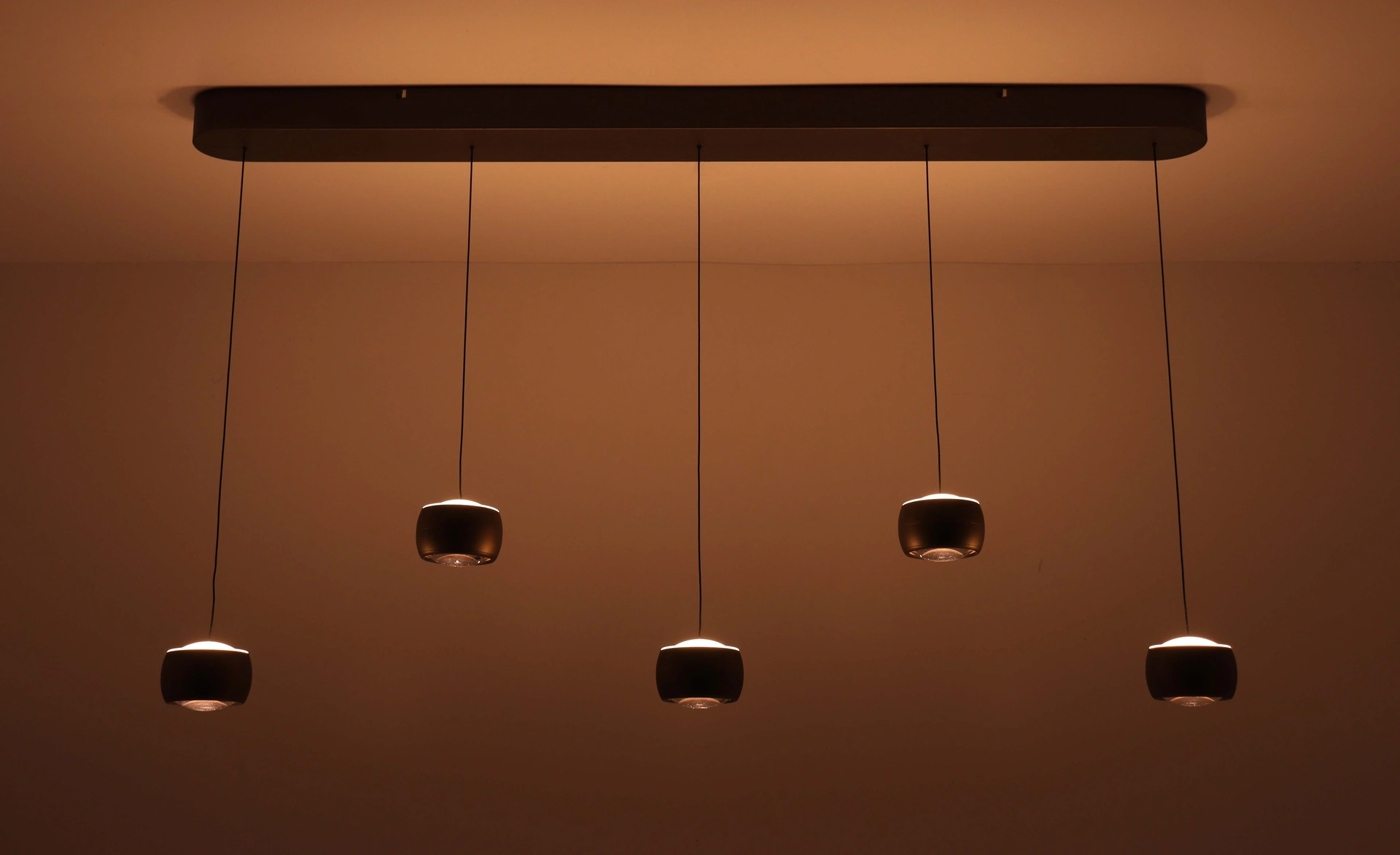 Hanglamp 5 lichts Lengte 120cm - brons goud - dim to warm  46570