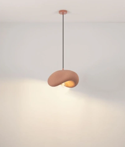Organische hanglamp Stone Red 40 cm