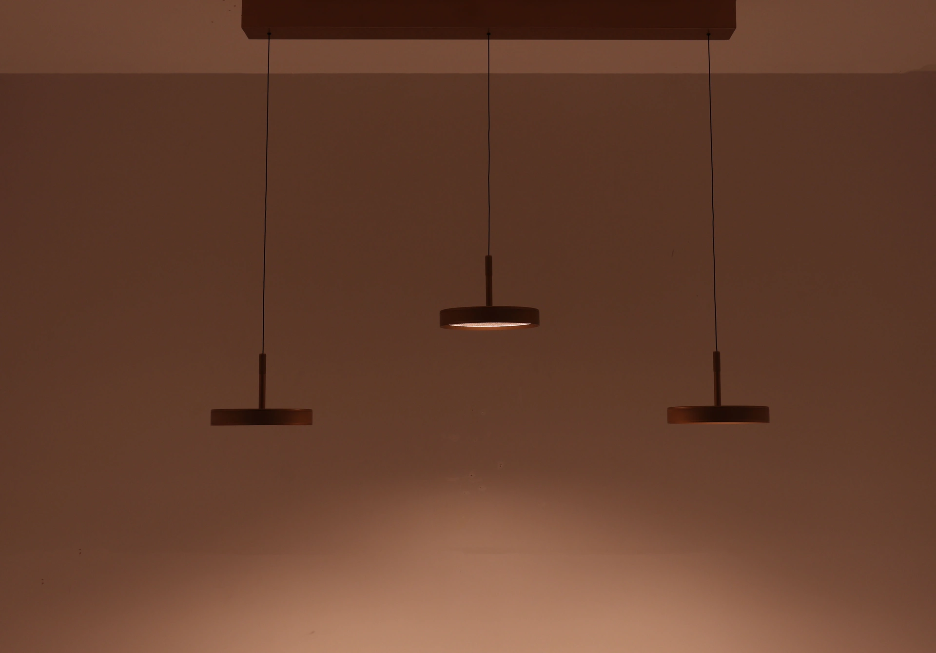 Hanglamp warm goud - 3 lichts - up down functie 53009