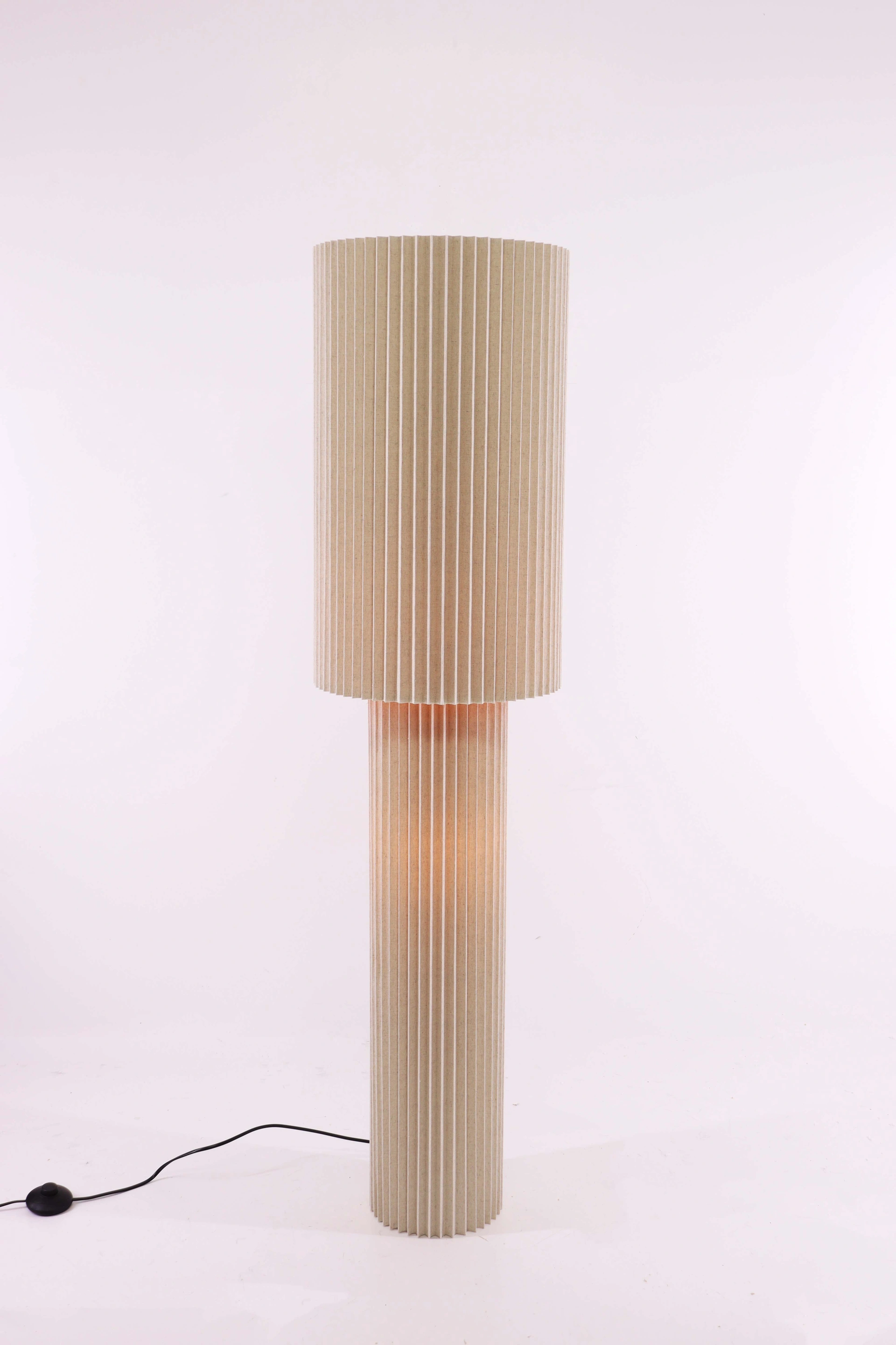 Vloerlamp linnen - Hoogte 140cm 46545