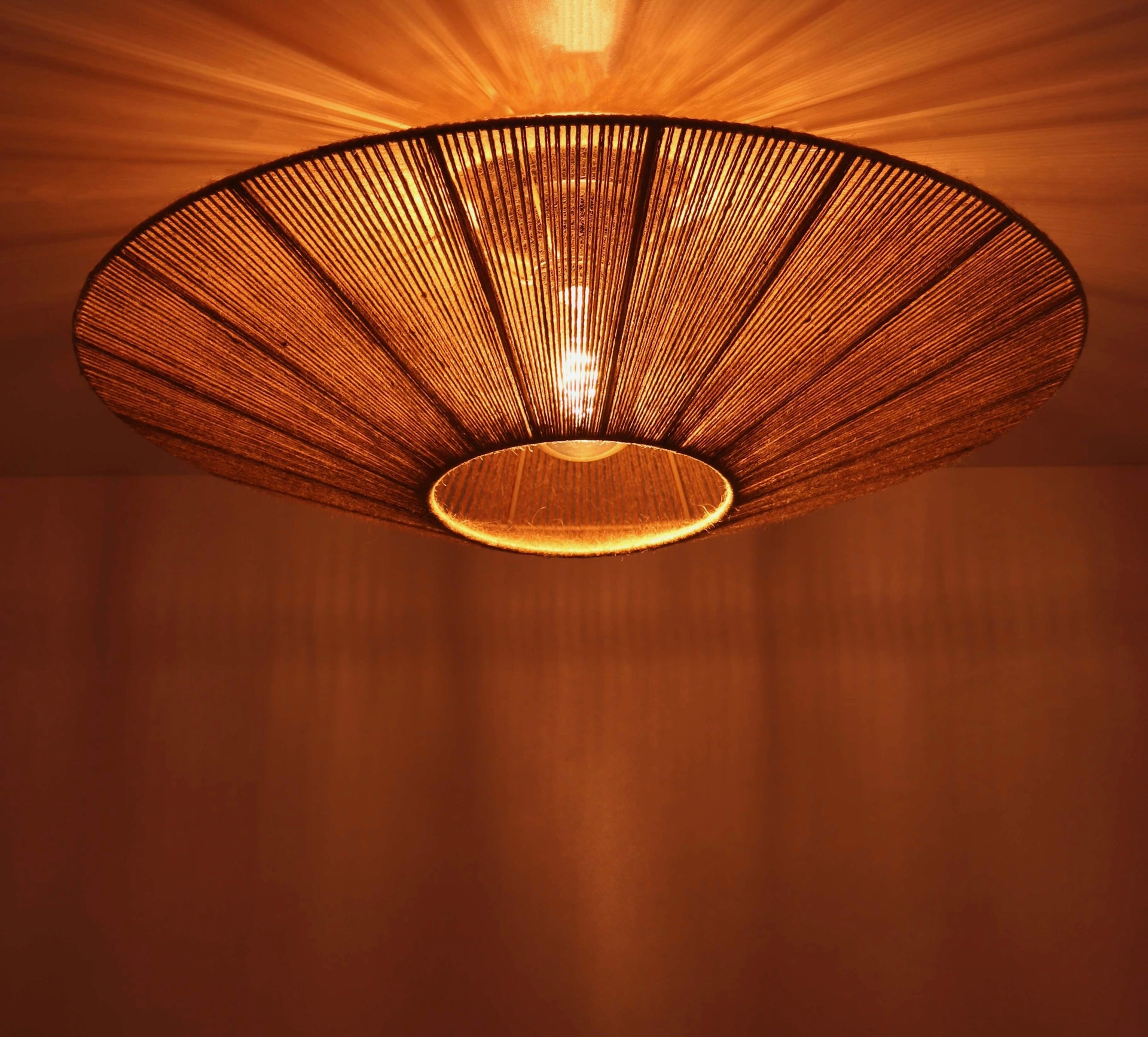 Plafondlamp - naturel touw - Diameter 65cm 46301 PL