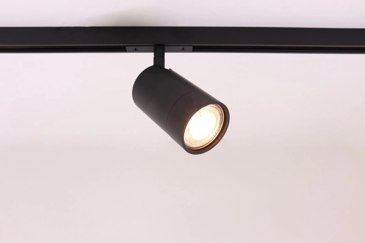 FLAT Designline railverlichting 4 meter met 6 spots zwart, GU10, SMART geschikt, compleet railsysteem 50181