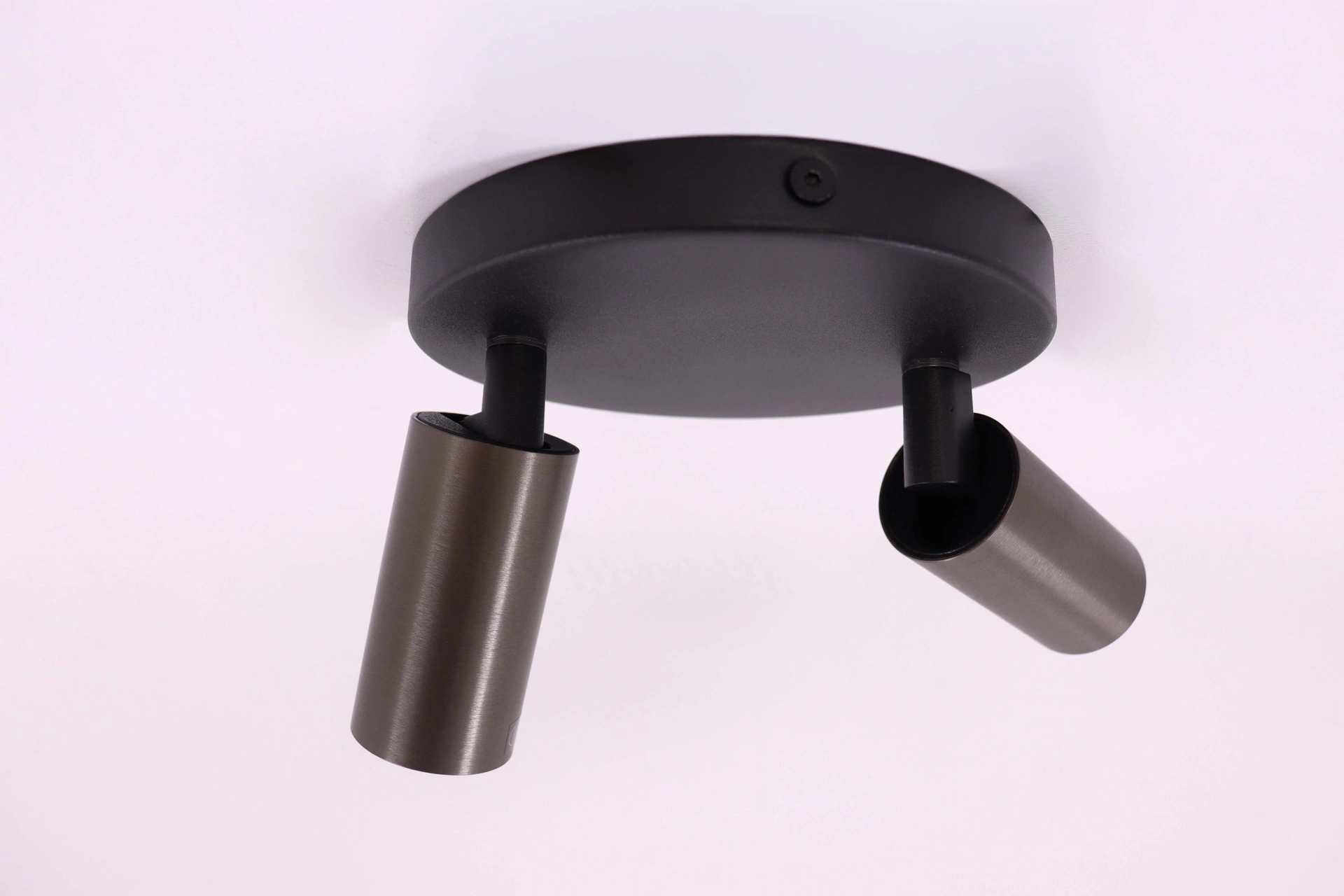 Opbouwspot 2 lichts - Koffie kleur - Rond diameter 15cm  45972