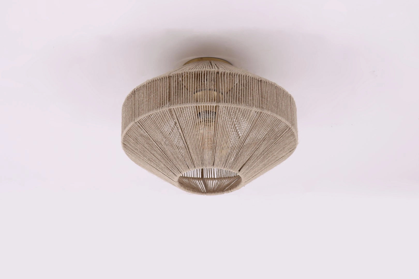 Touwlamp plafondlamp naturel - zwart - diameter 31cm 44933 PL