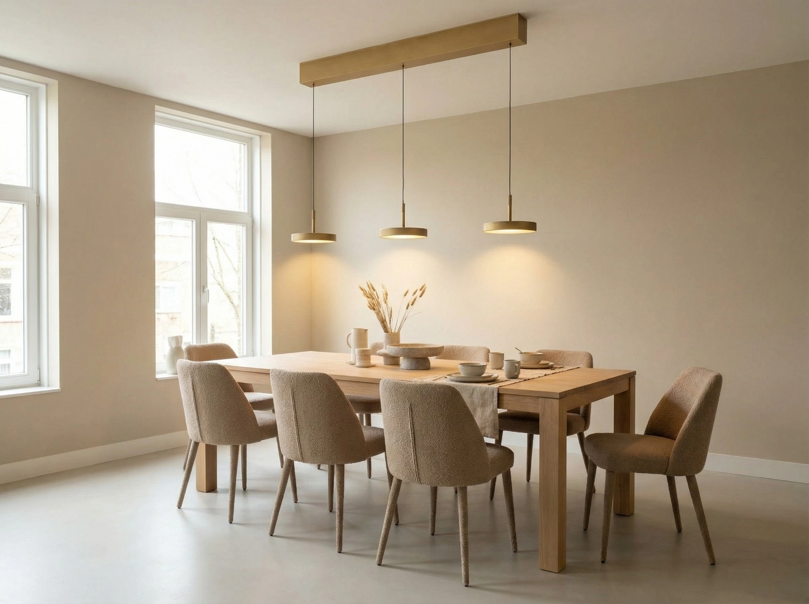 Hanglamp warm goud - 3 lichts - up down functie 53009