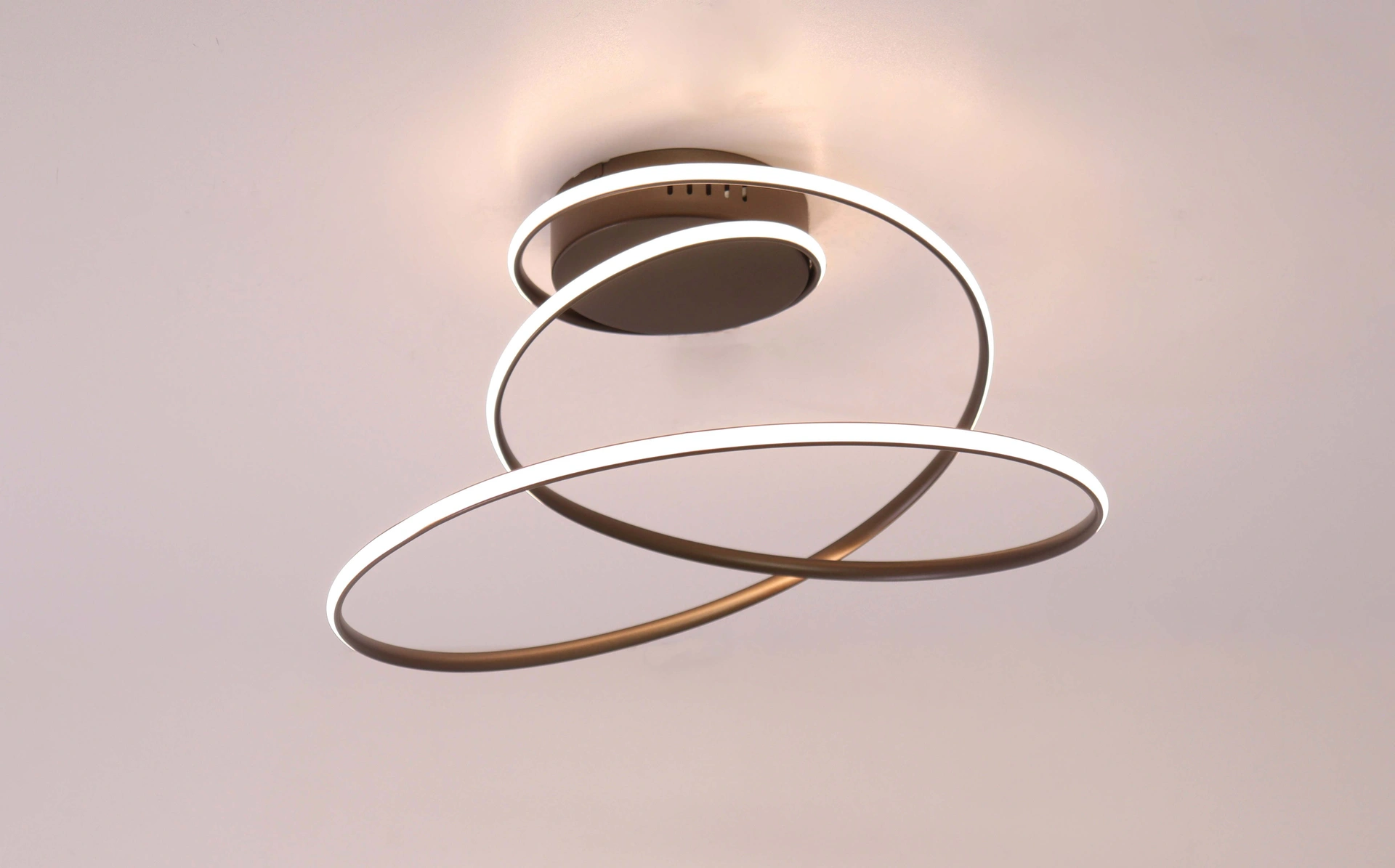 Plafondlamp anodic bruin 40 cm – LED 2700K met 3-standen dimfunctie  46750