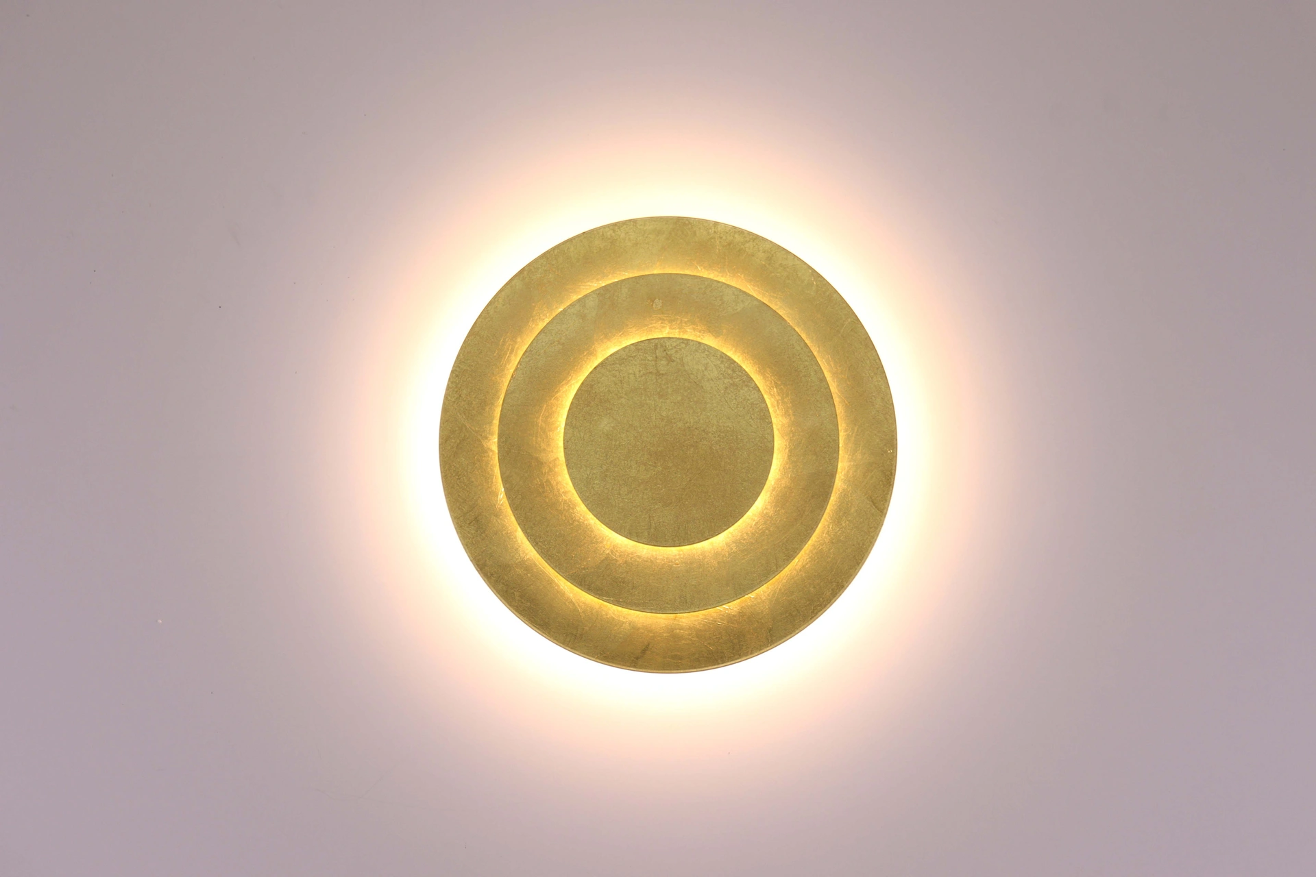 Wandlamp/Plafondlamp goud ringen- Diameter 35cm - Niet dimbaar 46164