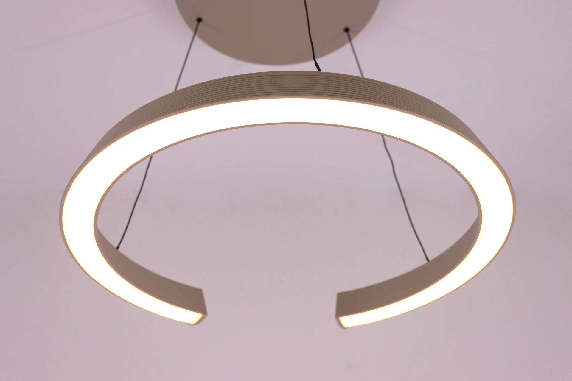 Hanglamp rond dimtowarm - Zand/beige easy lift -  Diameter 50cm 46463