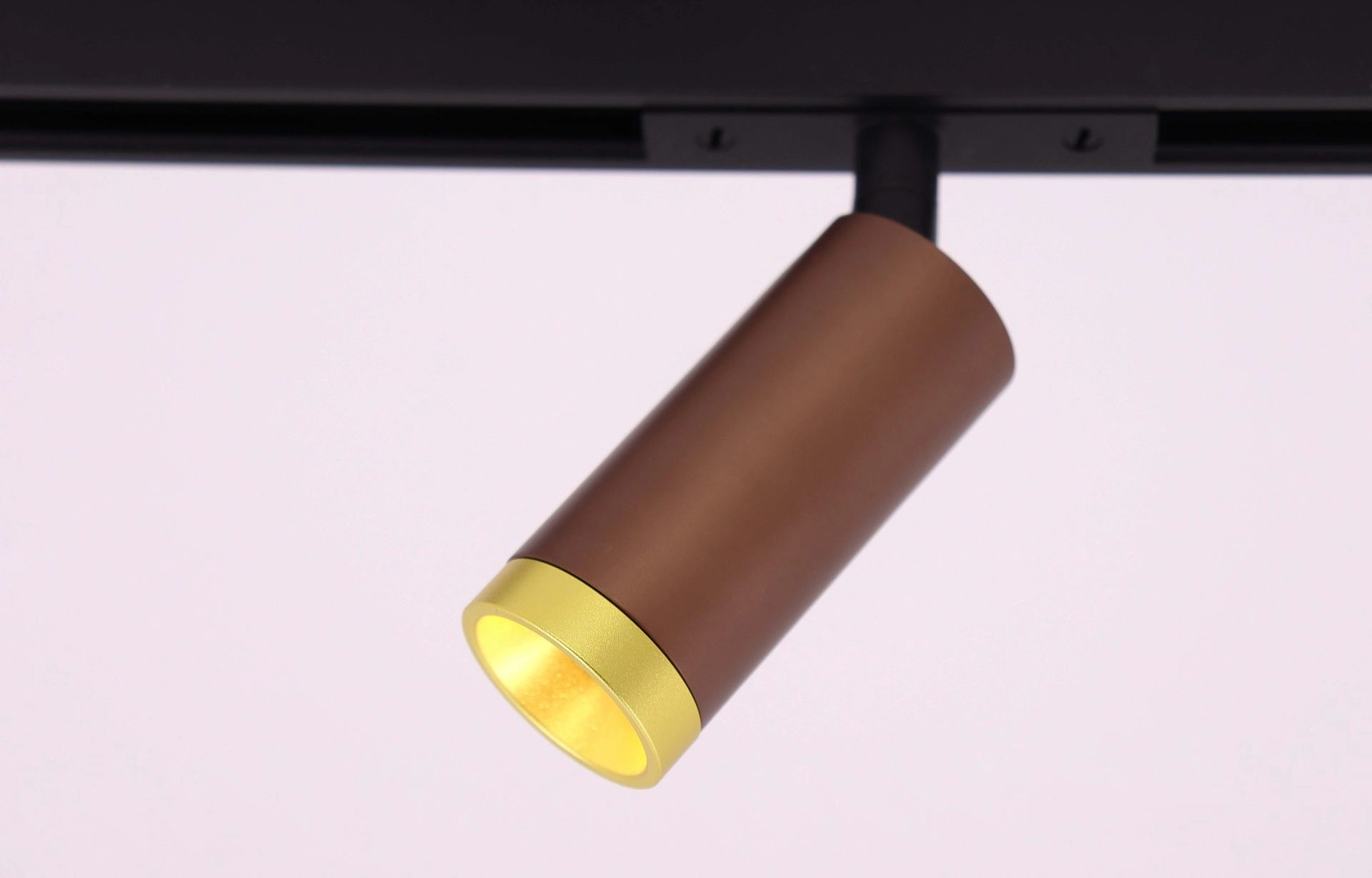 Complete railverlichting set FLAT LUXE 2 meter zwart met 4 coffee Domino mini spots incl. LED SW10614