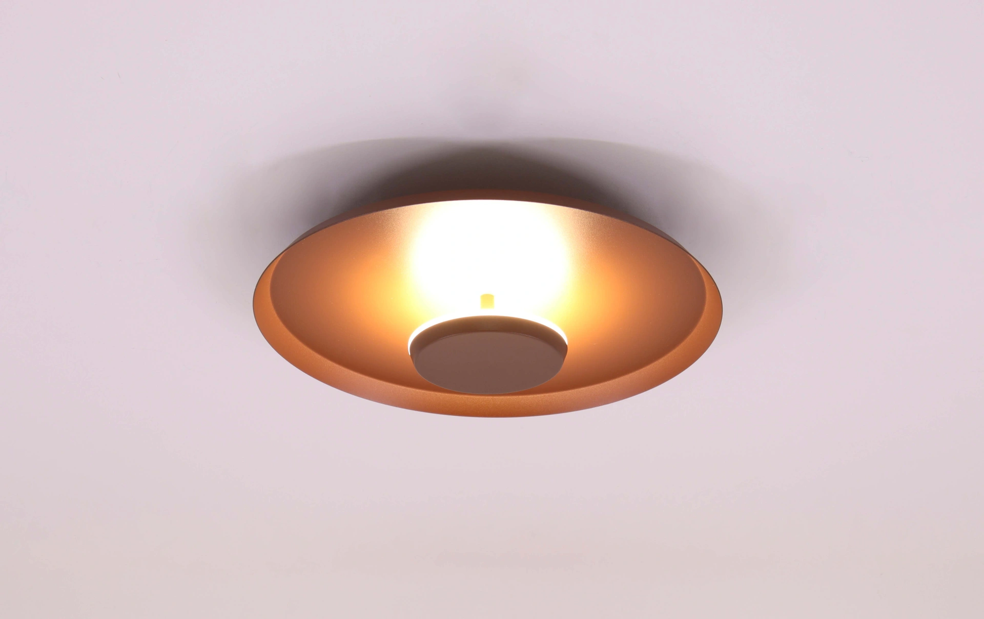 Plafondlamp rond 35cm donkerbruin - CCT dip switch dimbaar 46809