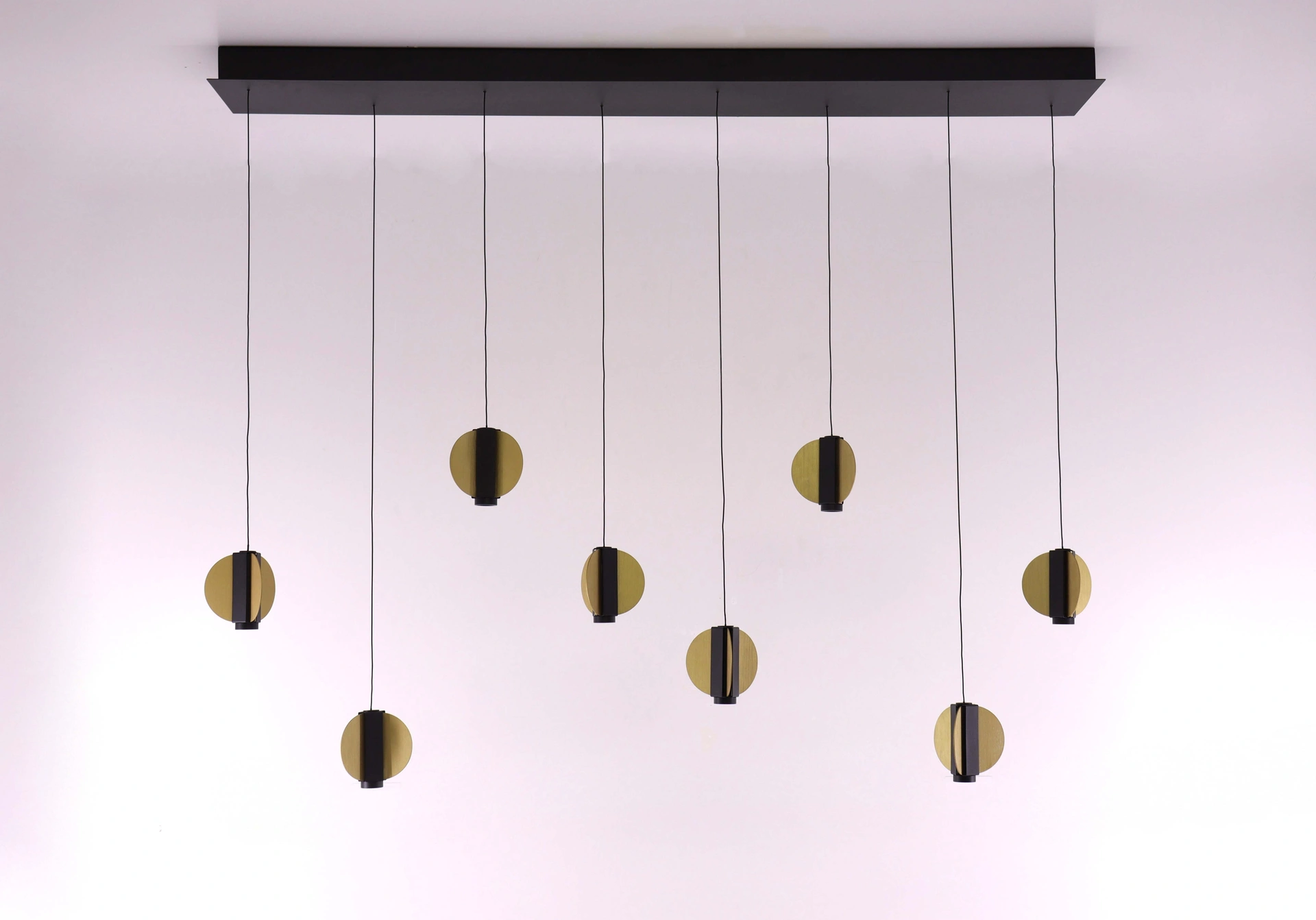 Hanglamp vlinders - Zwart/goud - 8 lichts 140cm easy lift 46166