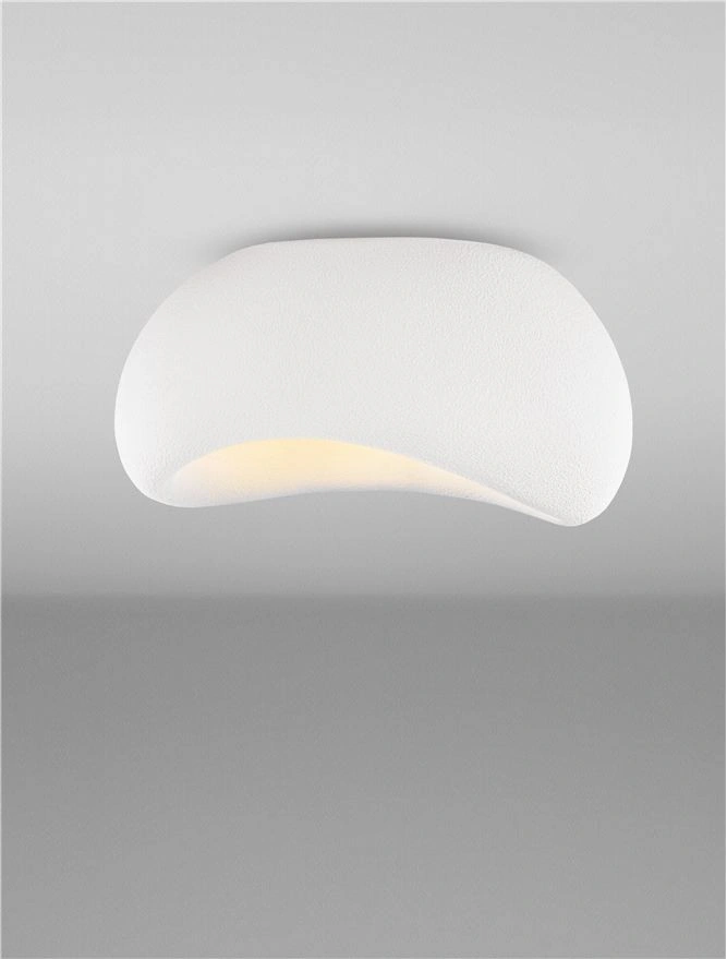 Plafondlamp AERE Sandy White Ø 50 cm - Organisch Design 46697