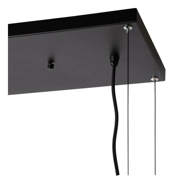 Hanglamp boven kookeiland of keuken met opbergrek - zwart 44496