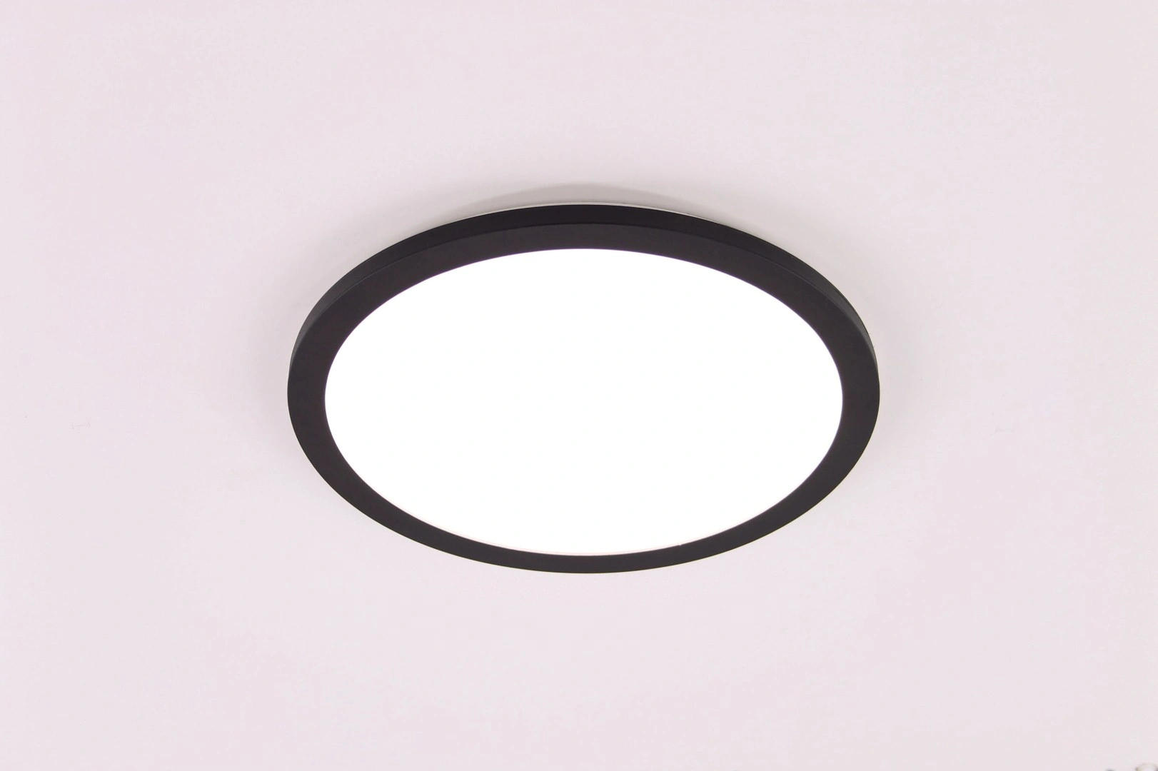 Plafondlamp LED rond zwart 40cm IP44 45646