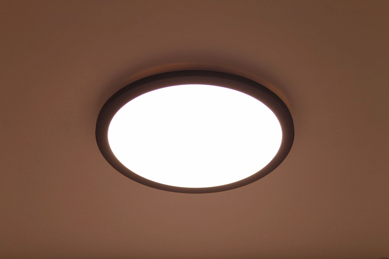 Plafondlamp LED rond zwart 40cm IP44 45646