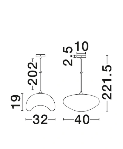 Organische hanglamp Stone Red 40 cm SW10524