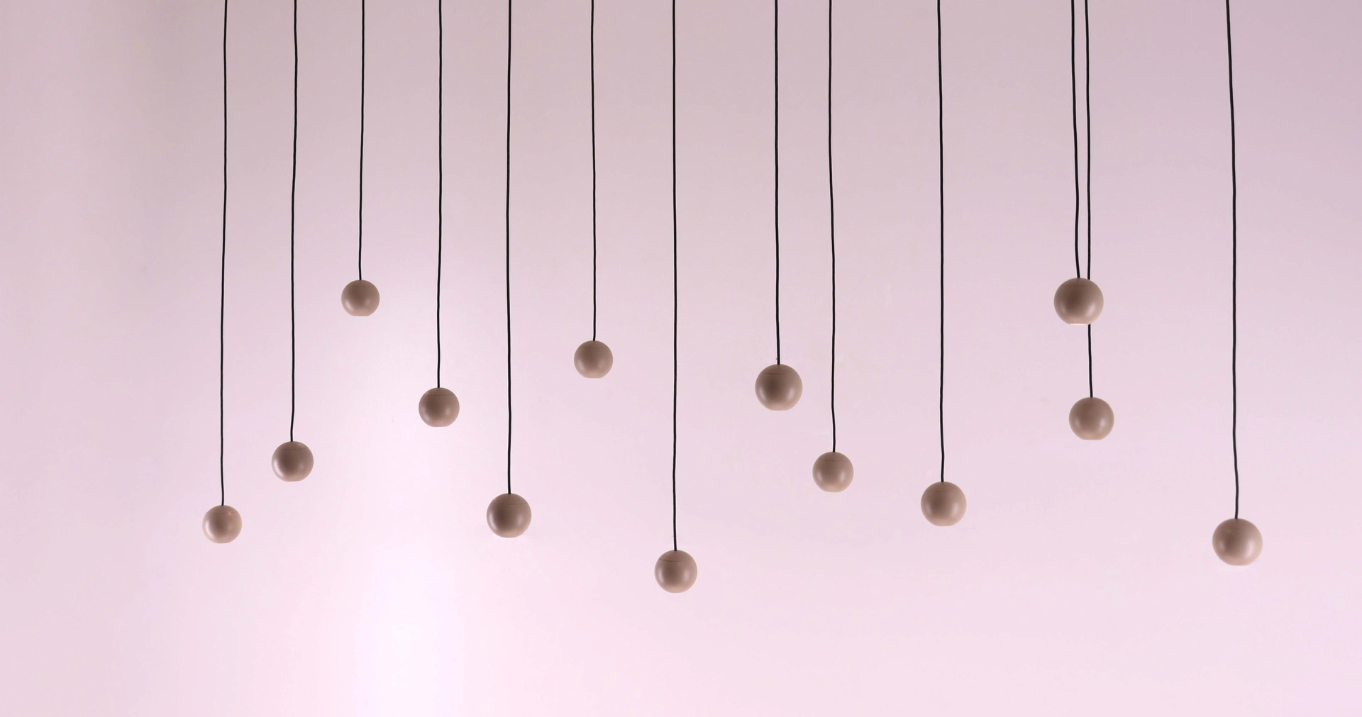 Hanglamp 13 Lichts LED Beige Ovaal lengte 130cm 46780