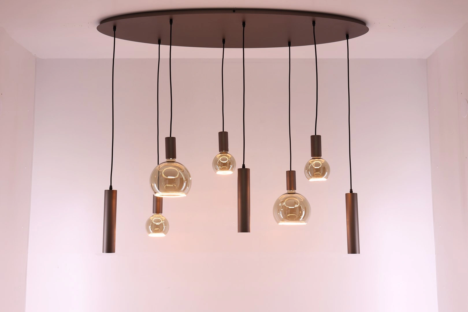Hanglamp Cacao 8-lichts 135 cm incl. Segula Floating LED en excl. GU10 spots 50275