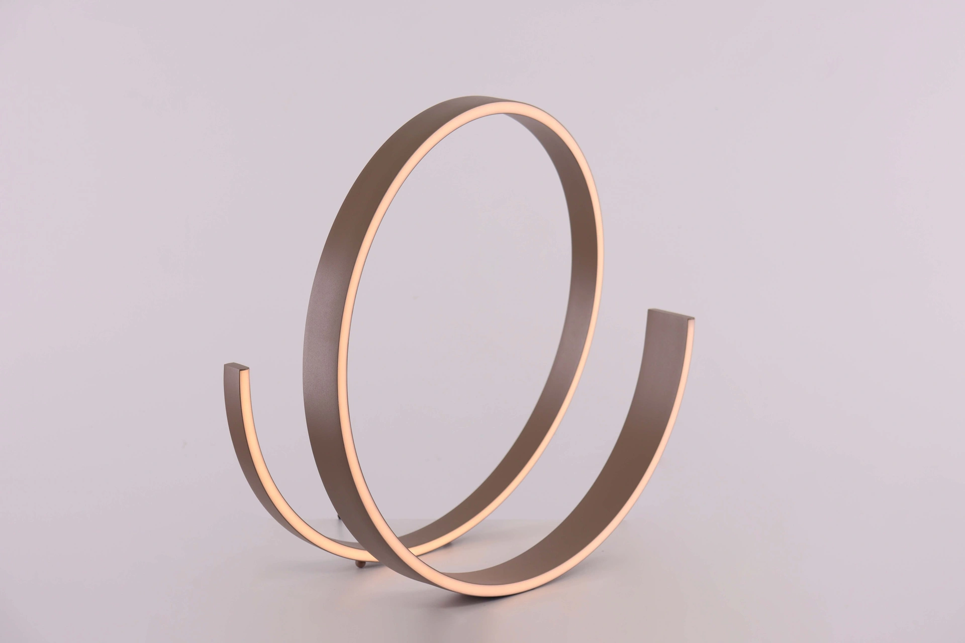 Design LED tafellamp met ronde vormen – zandkleurig 46478