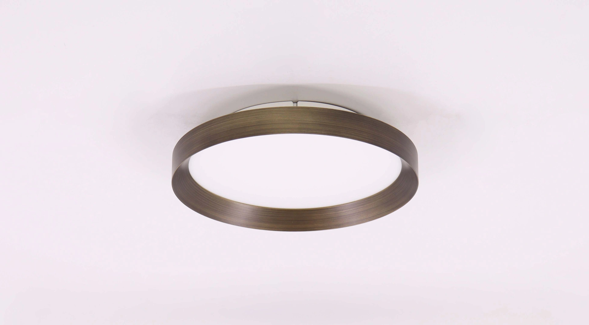 Plafondlamp rond brons dia. 30cm dimbaar 46619
