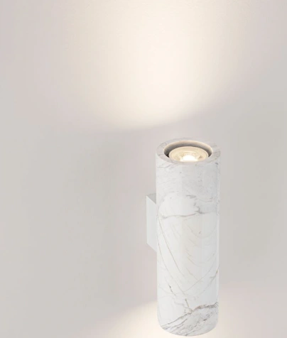 Wandlamp up/down verlichting GU10 Marble Sandy White 25 cm SW10529