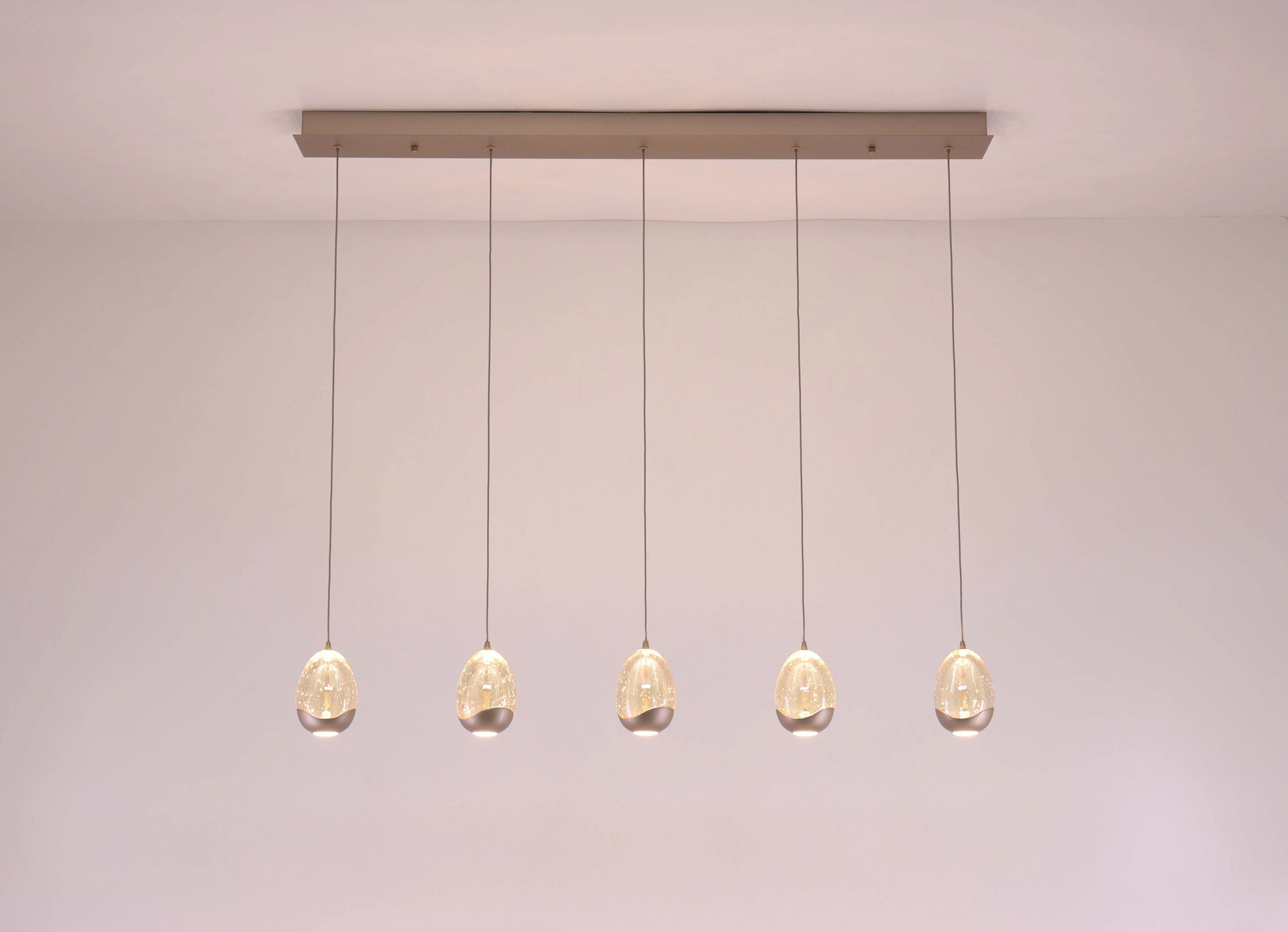 Hanglamp 5 lichts champagne Egg 46593