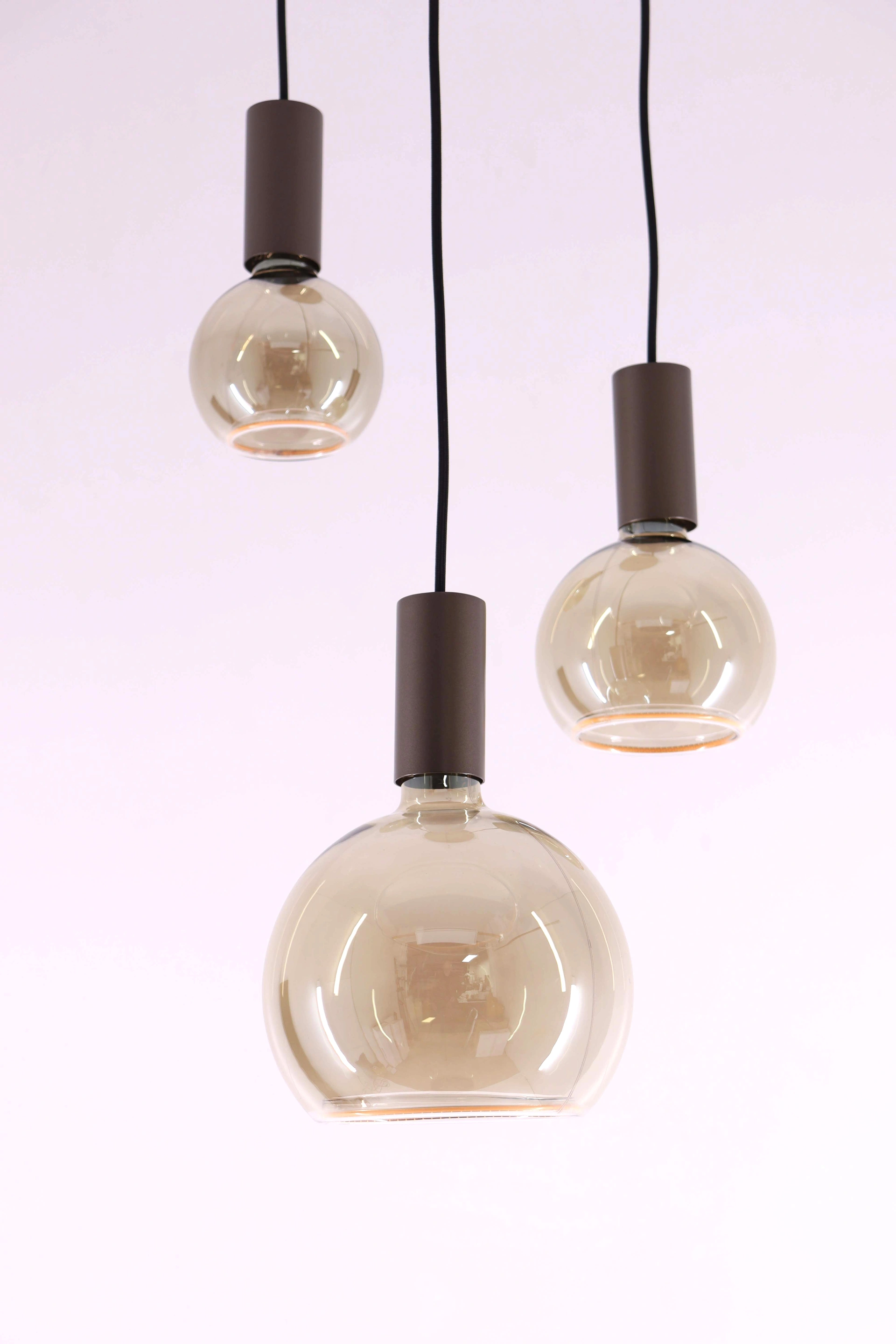 Hanglamp rond cacao - Segula lichtbronnen - 3lichts 50274