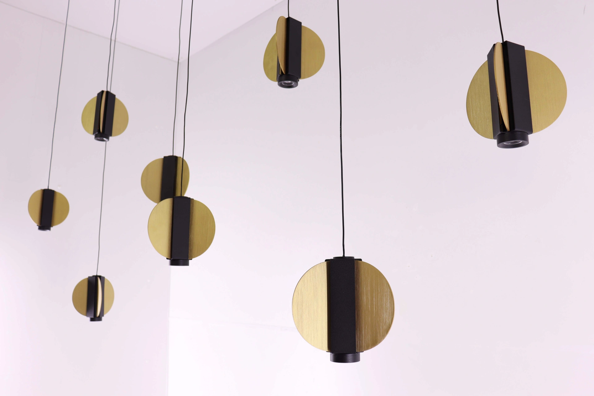 Hanglamp vlinders - Zwart/goud - 8 lichts 140cm easy lift 46166