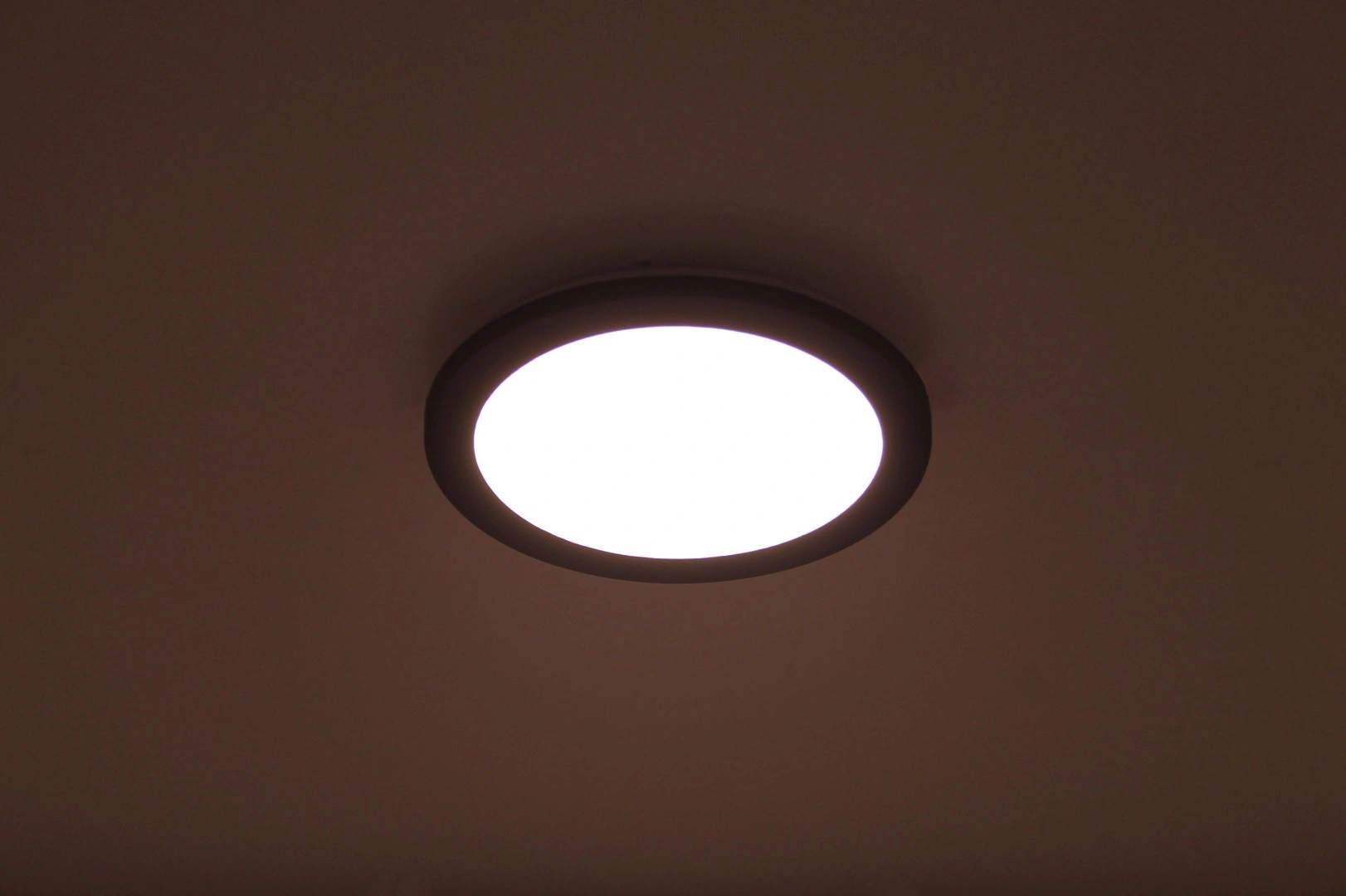 Plafondlamp LED rond zwart 26cm IP44 43493