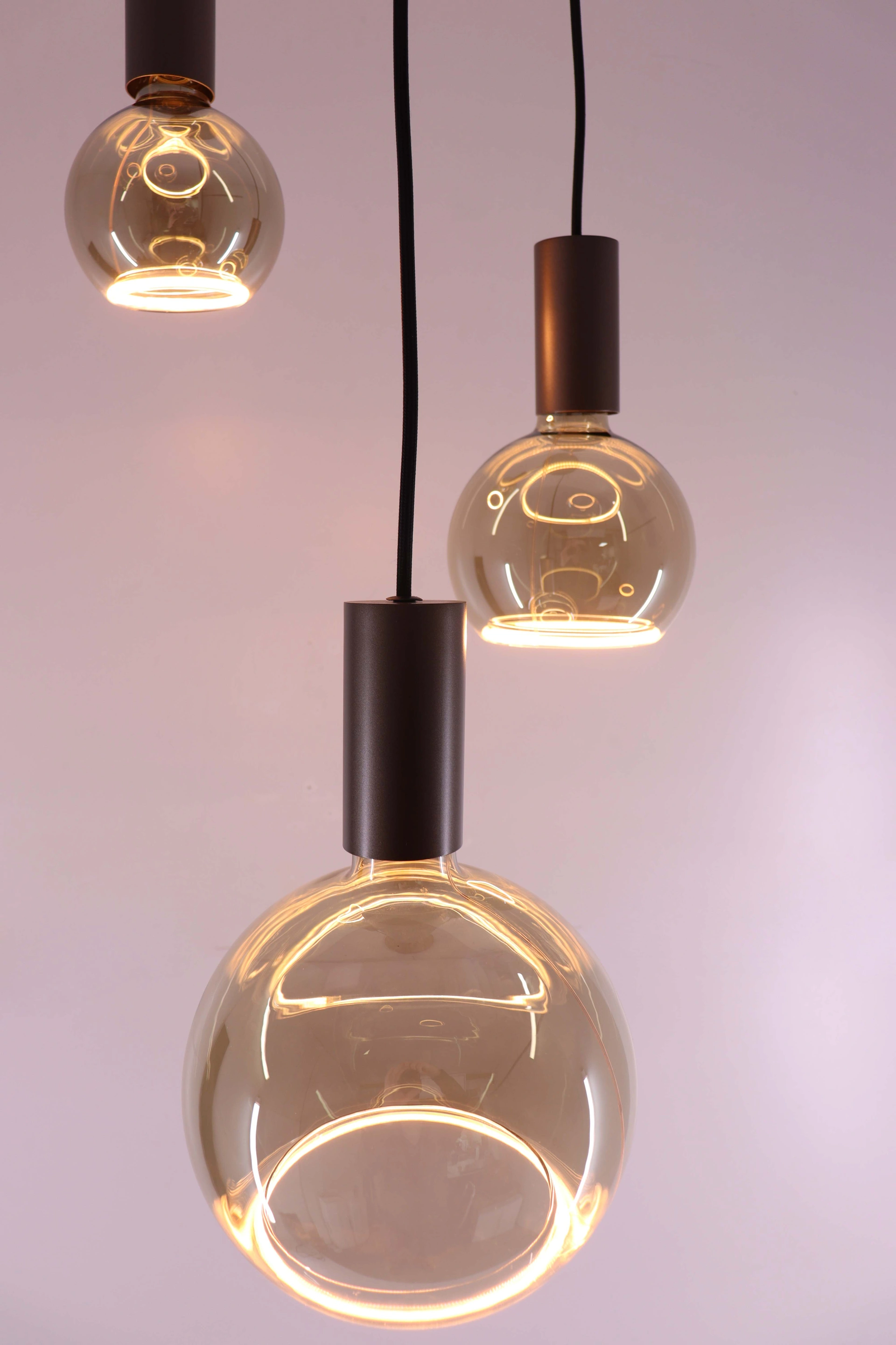 Hanglamp rond cacao - Segula lichtbronnen - 3lichts 50274