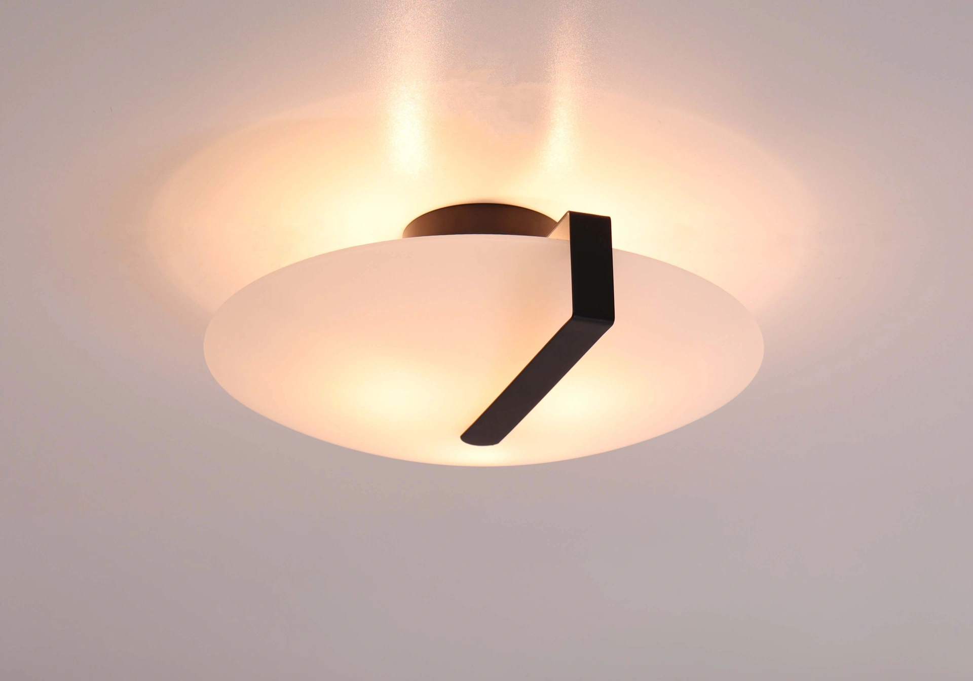 Plafondlamp zwart - Opaal glas - 3xE27 Diameter 41cm 46248